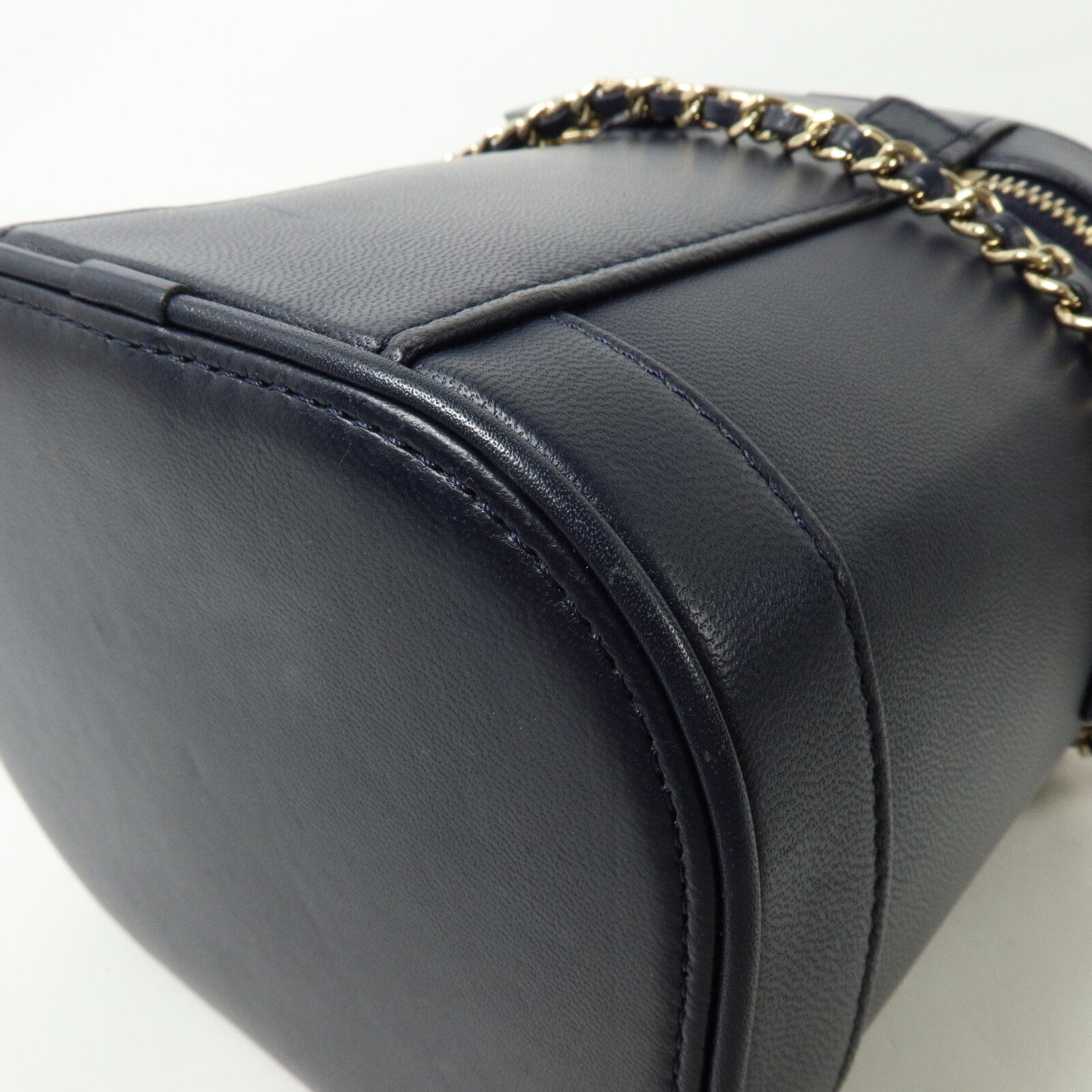CHANEL 牛皮皮革Vanity Case鏈帶手挽肩背兩用袋