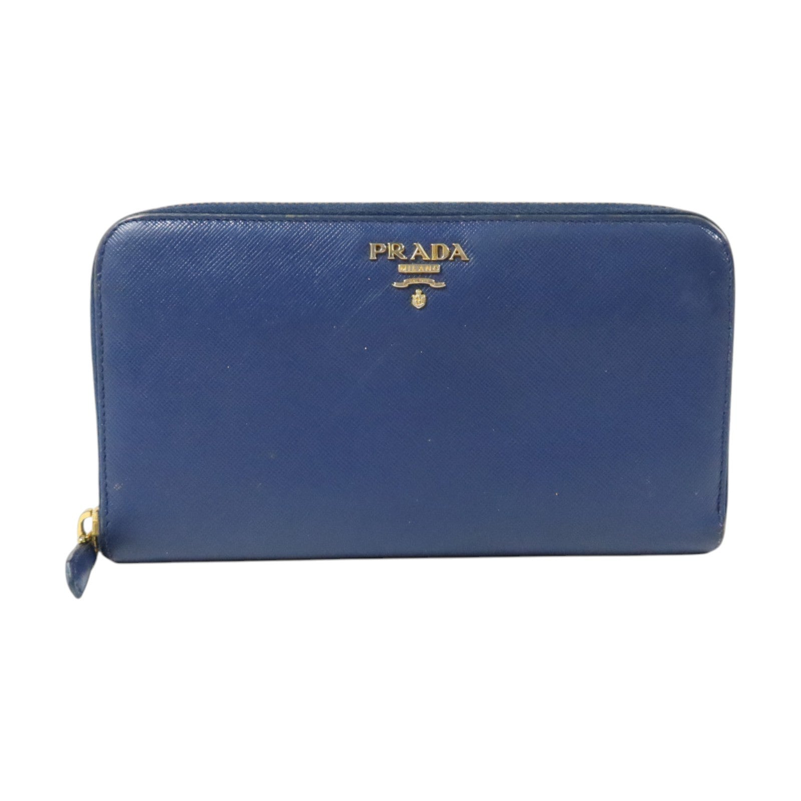 PRADA Saffiano皮革Zipper Long Wallet金扣長錢包