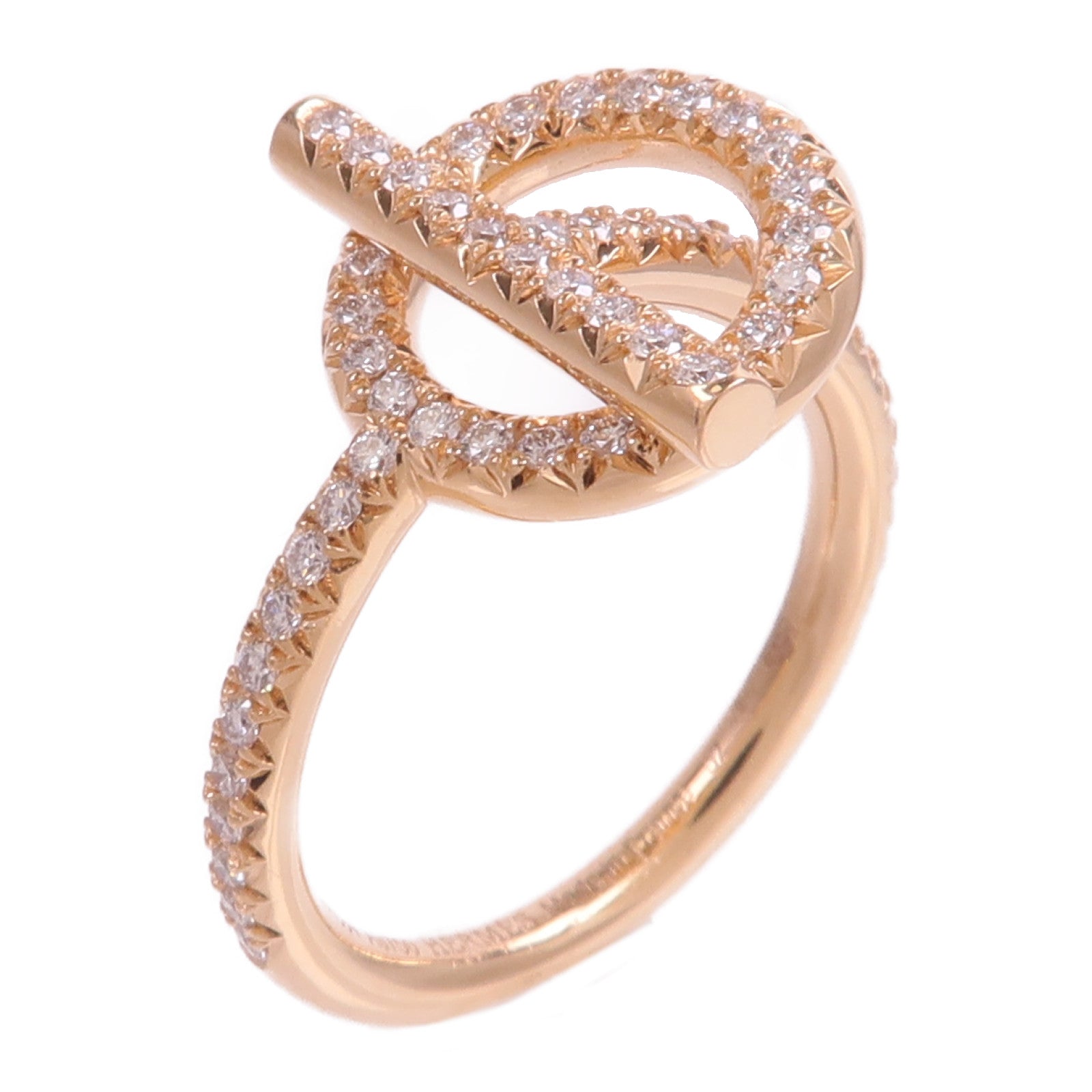 HERMES 18K玫瑰金Echappee Diamond Ring戒指