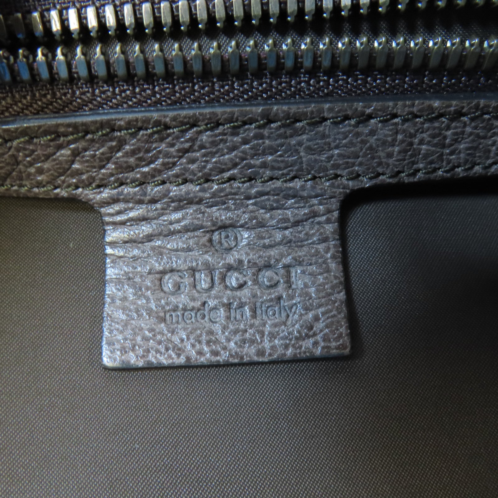 GUCCI 塗層帆布Backpack金扣背包