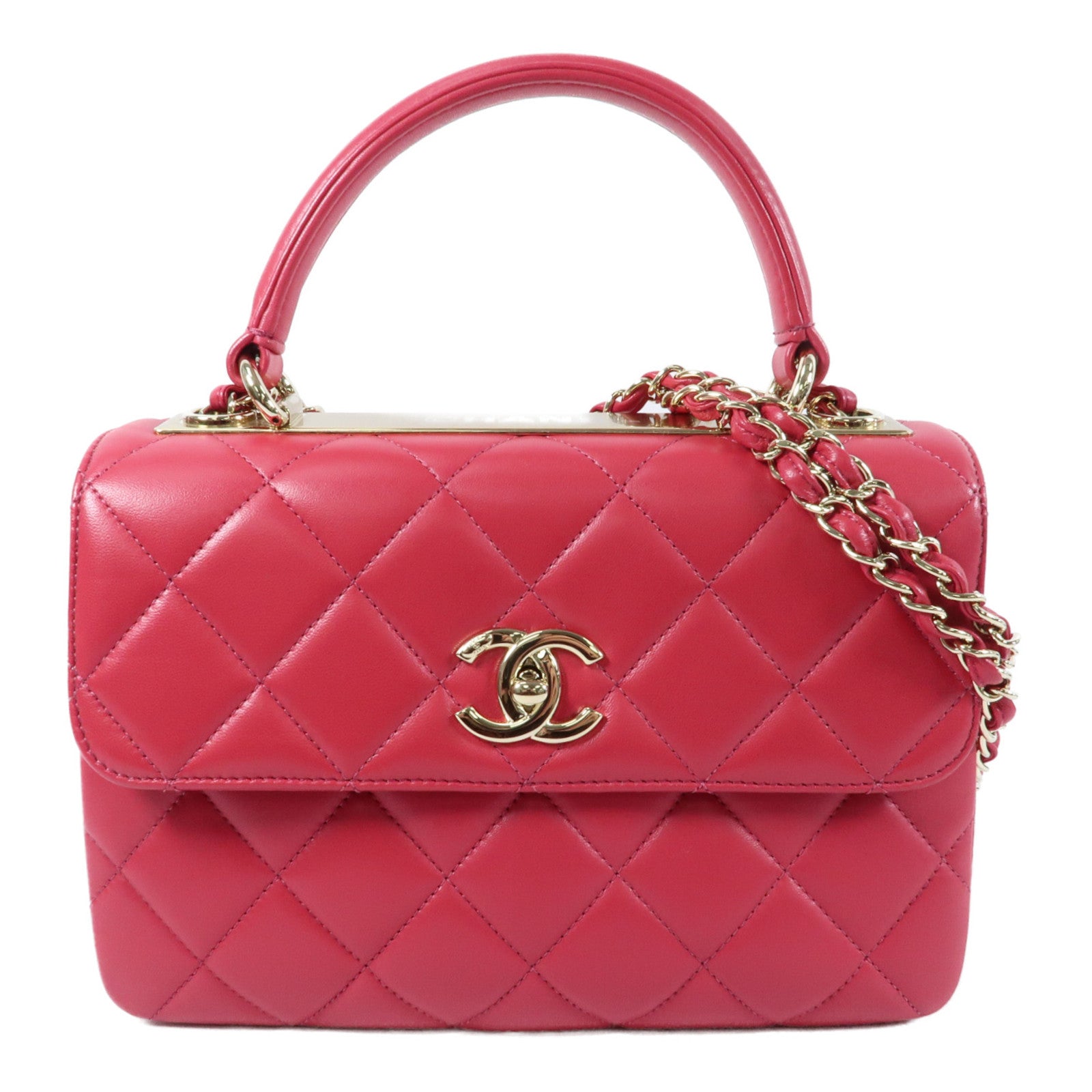 CHANEL 羊皮皮革Trendy CC金扣鏈帶肩背袋