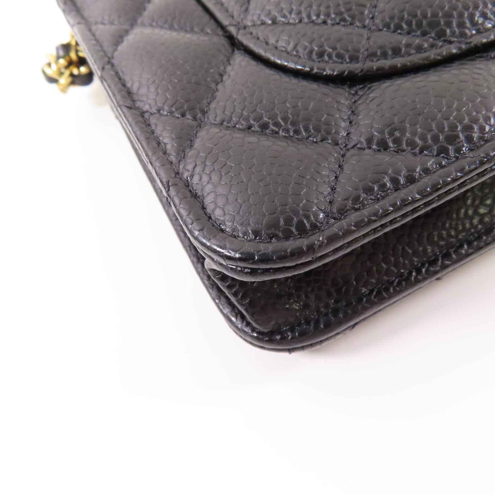 CHANEL 牛皮皮革WOC Wallet On Chain金扣鏈帶肩背袋