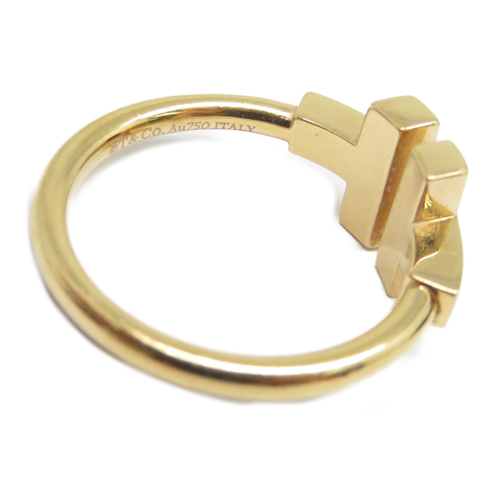 TIFFANY＆CO 【激減優惠】18K玫瑰金Black Onyx Wire Ring戒指US#6