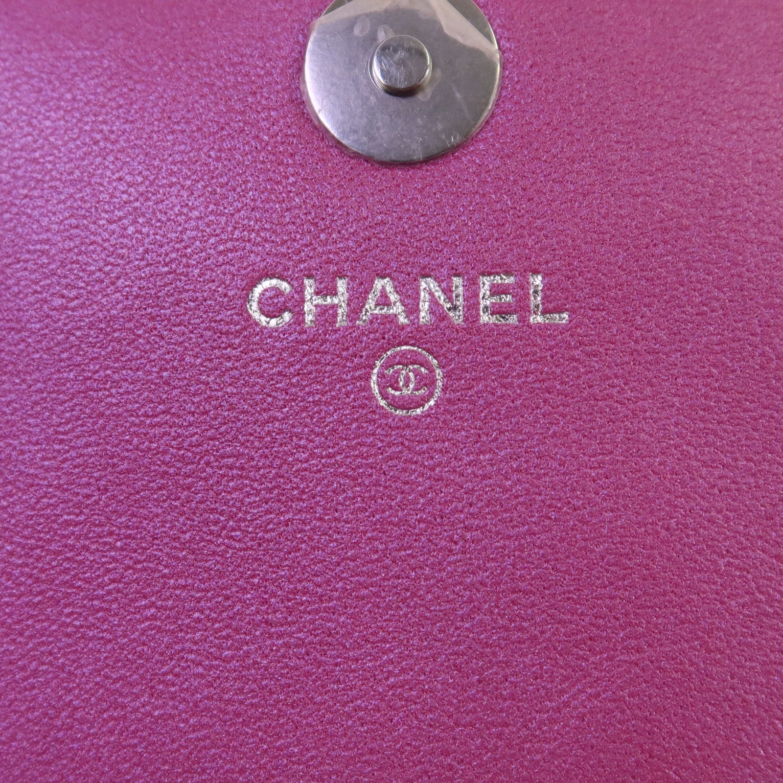 CHANEL 山羊皮革Chain Shoulder銀扣鏈帶肩背袋