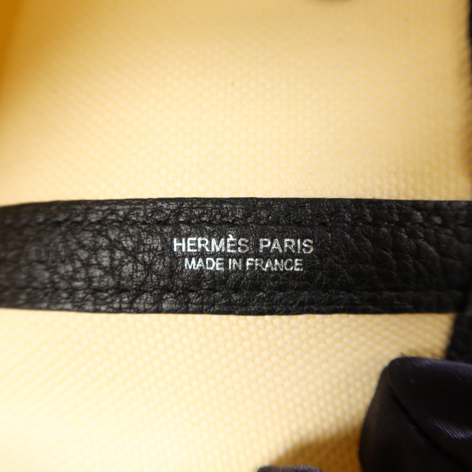 HERMES 帆布Garden Party PM銀扣手挽袋