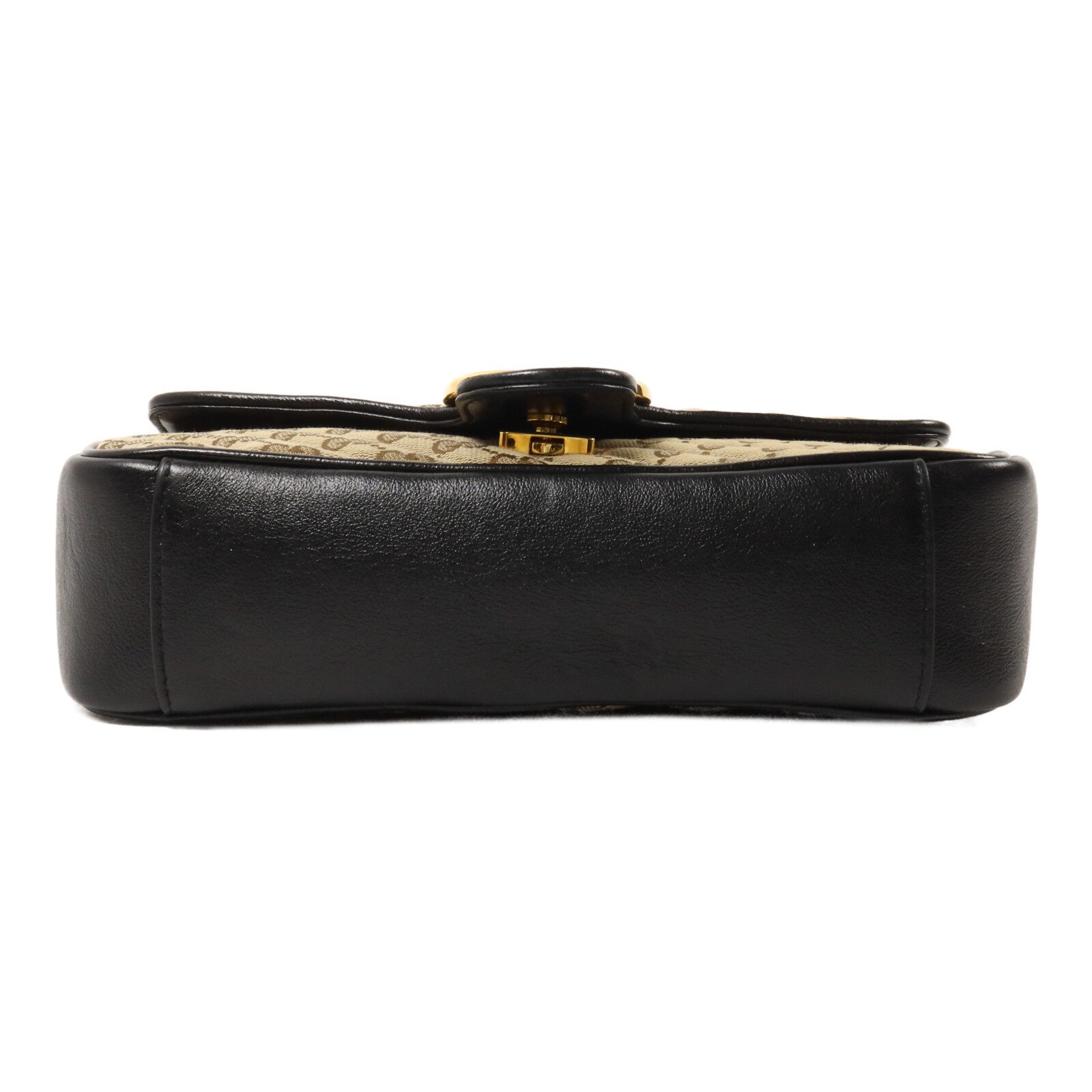 GUCCI 帆布/牛皮皮革GG Marmont Shoulder Bag鏈帶肩背袋