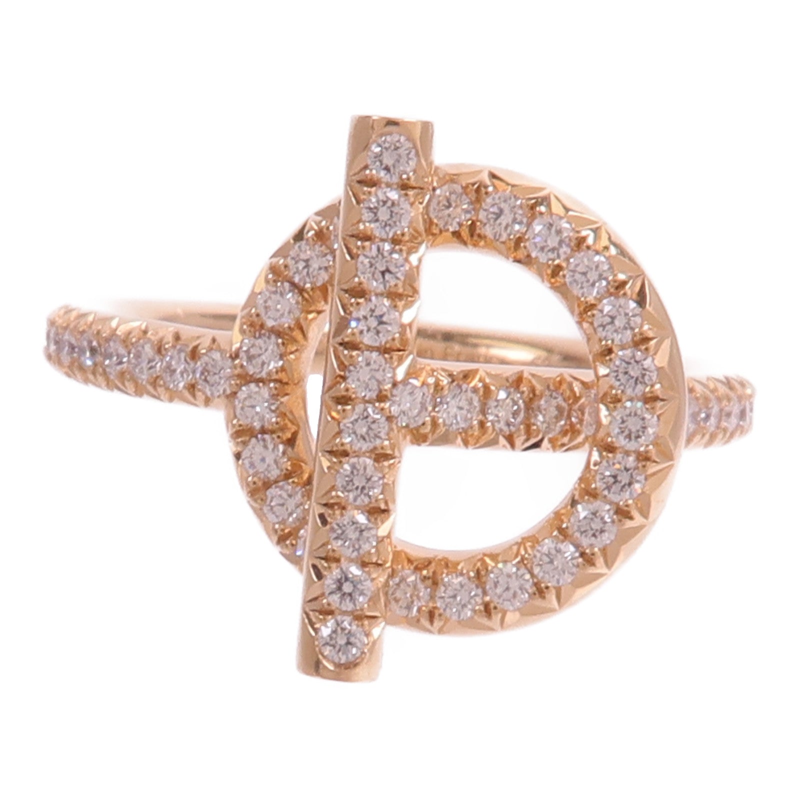 HERMES 18K玫瑰金Echappee Diamond Ring戒指