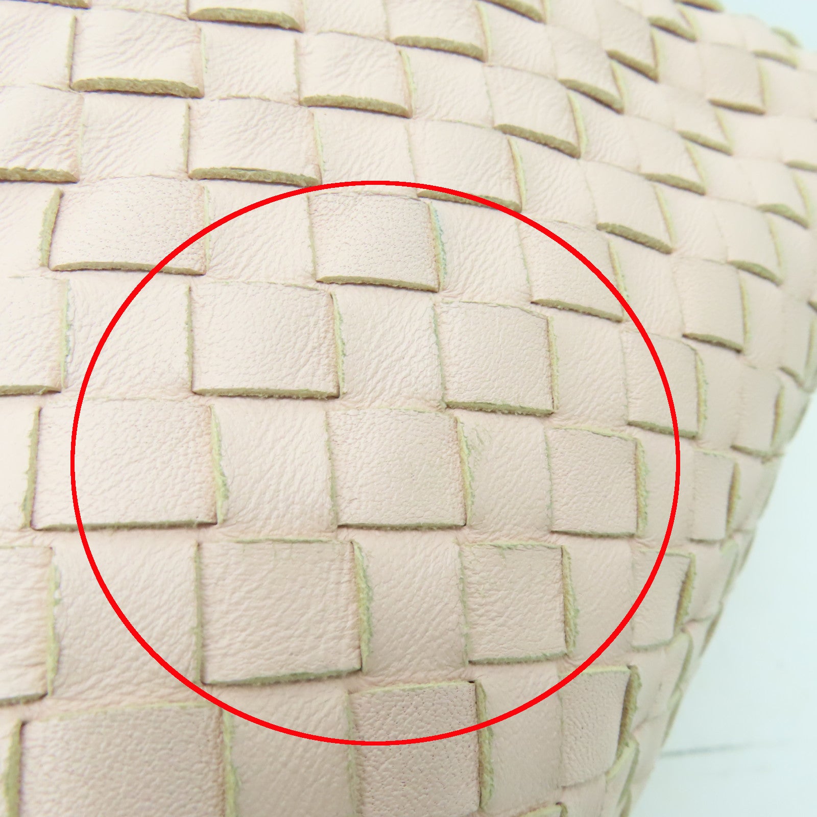 BOTTEGA VENETA 【激減優惠】織紋皮革Shoulder Bag肩背袋粉紅色