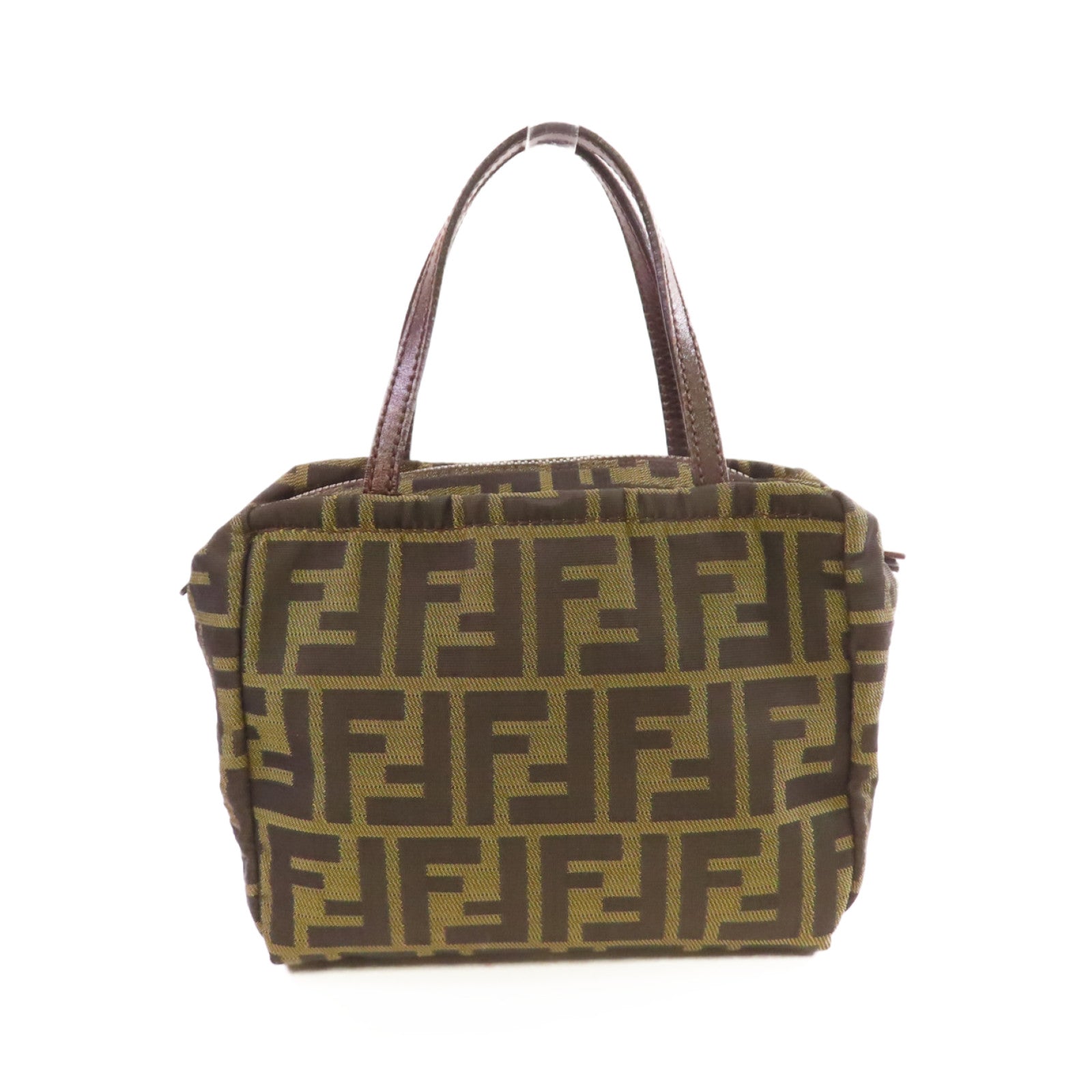 FENDI 帆布Zucchino Handbag手挽袋啡色