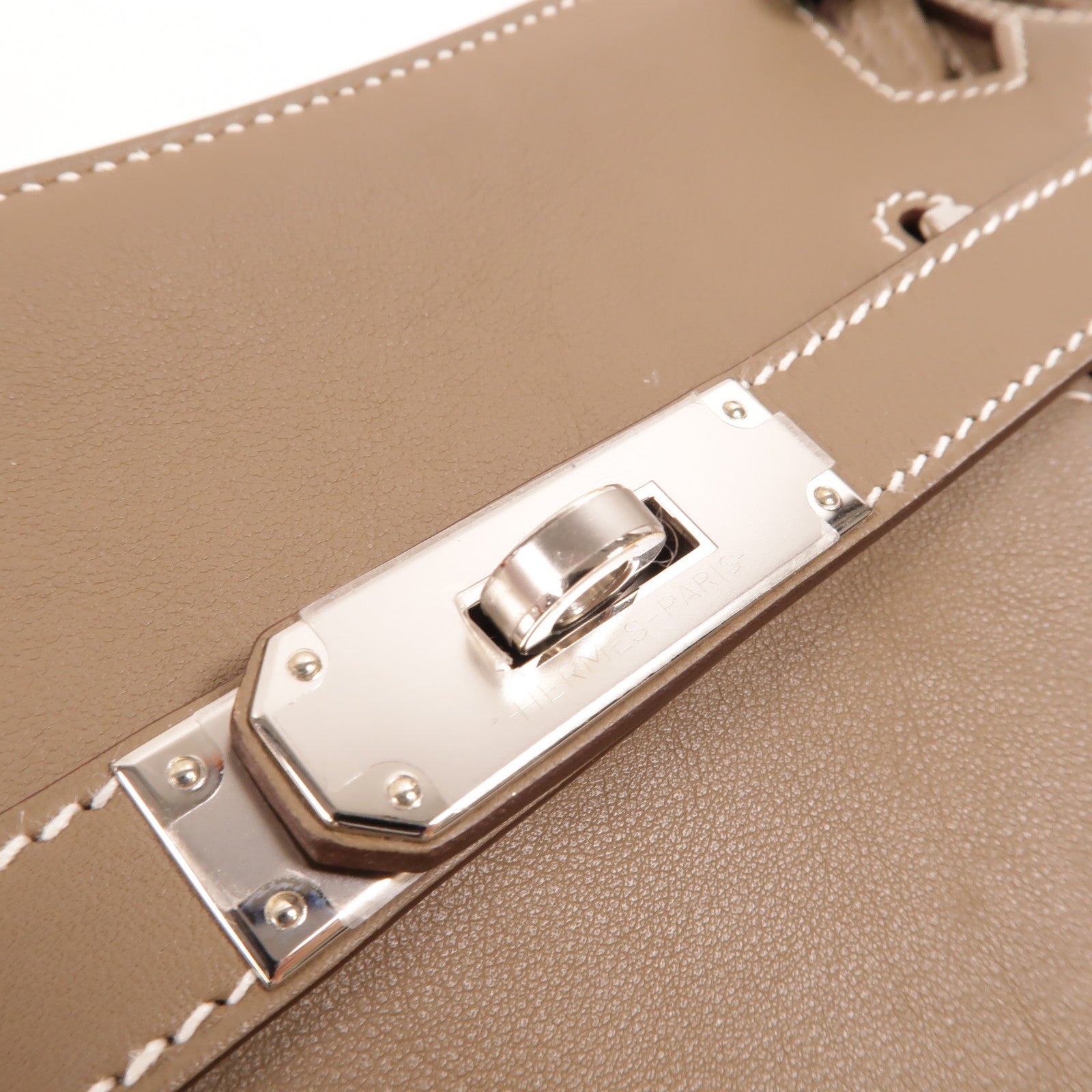 HERMES Swift皮革Jypsiere Mini肩背袋Etoupe