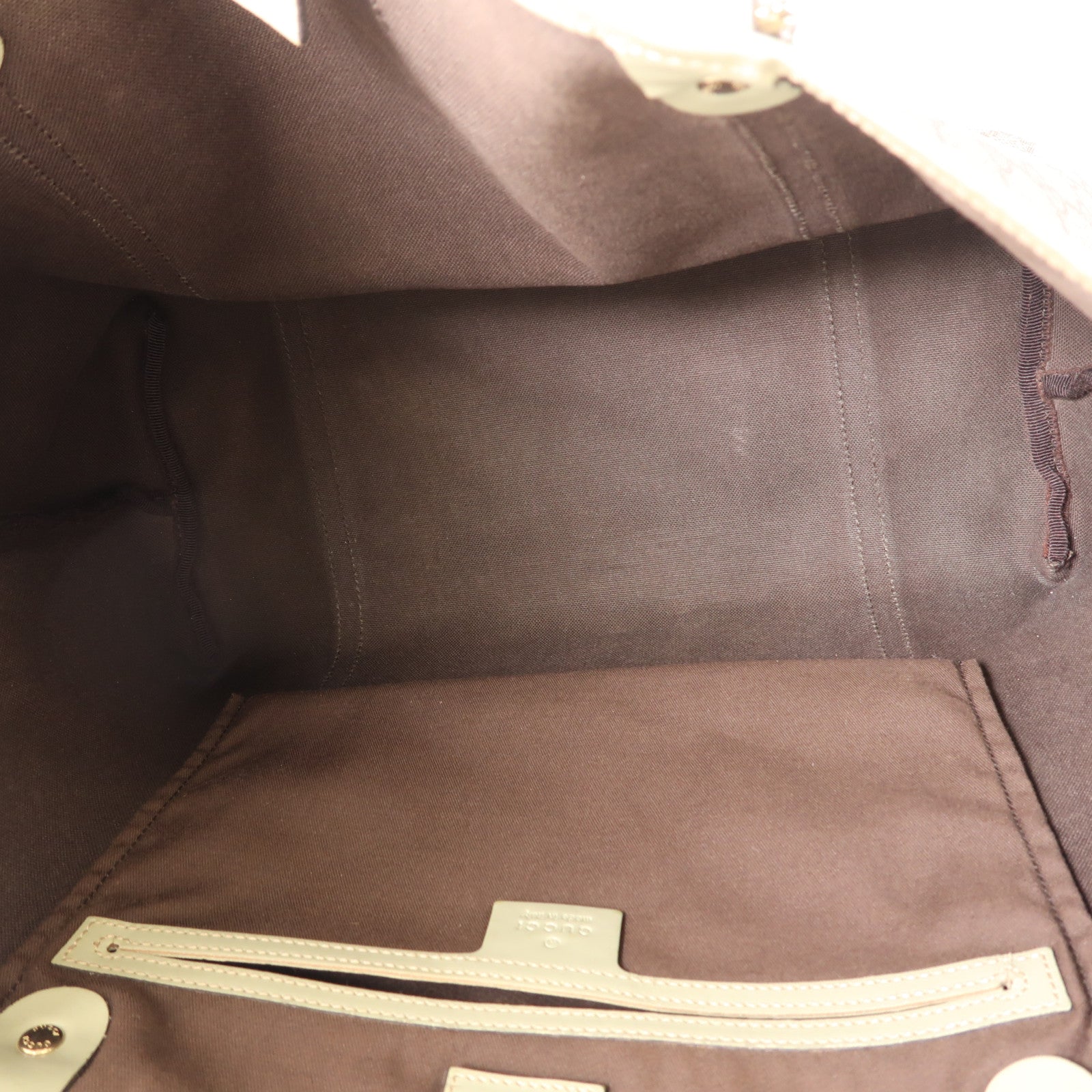 GUCCI 塗層帆布Shoulder Tote金扣肩背袋/手挽袋