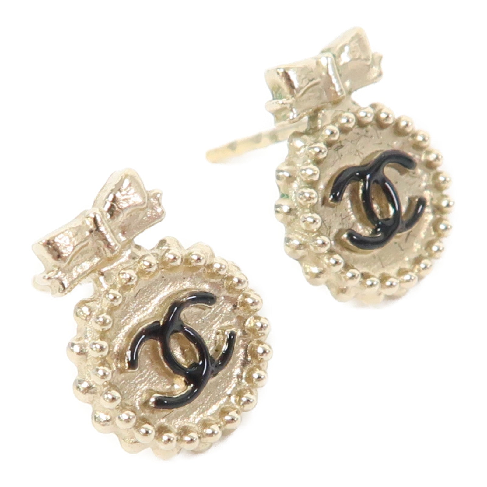CHANEL 金屬Earrings耳環金色