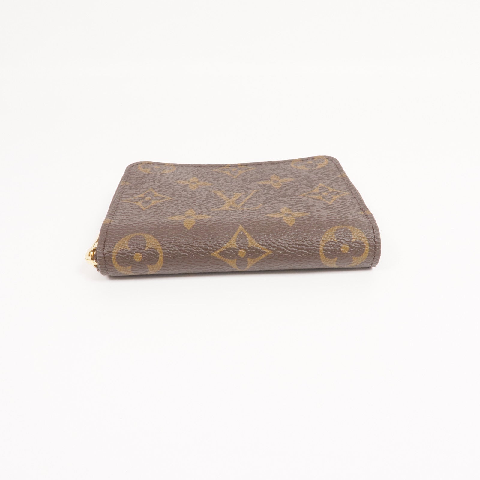 LOUIS VUITTON Monogram Zippy Coin Purse金扣零錢包棕色