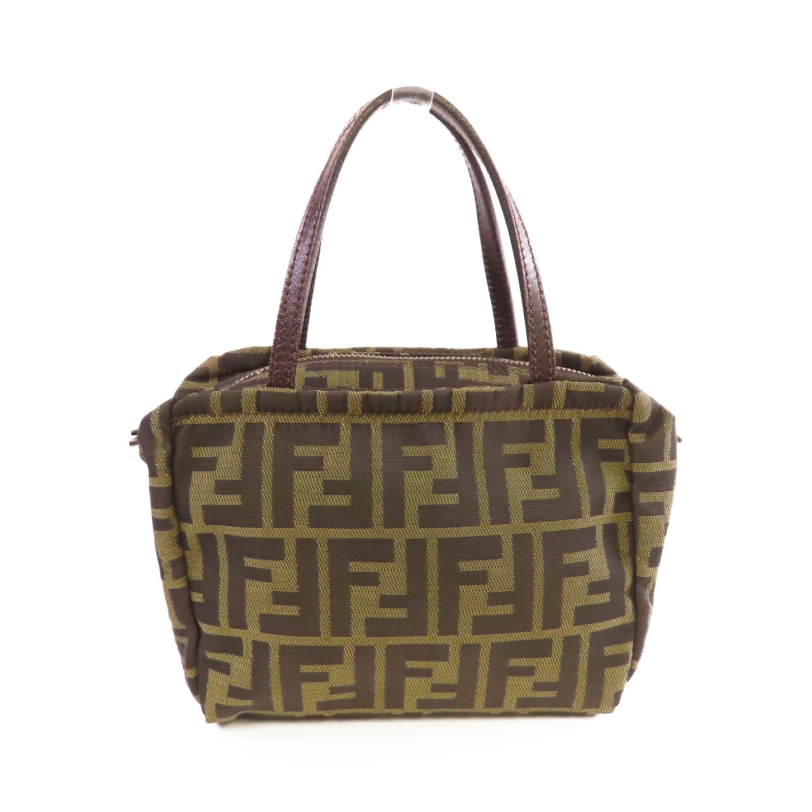 FENDI 帆布Zucchino Handbag手挽袋啡色