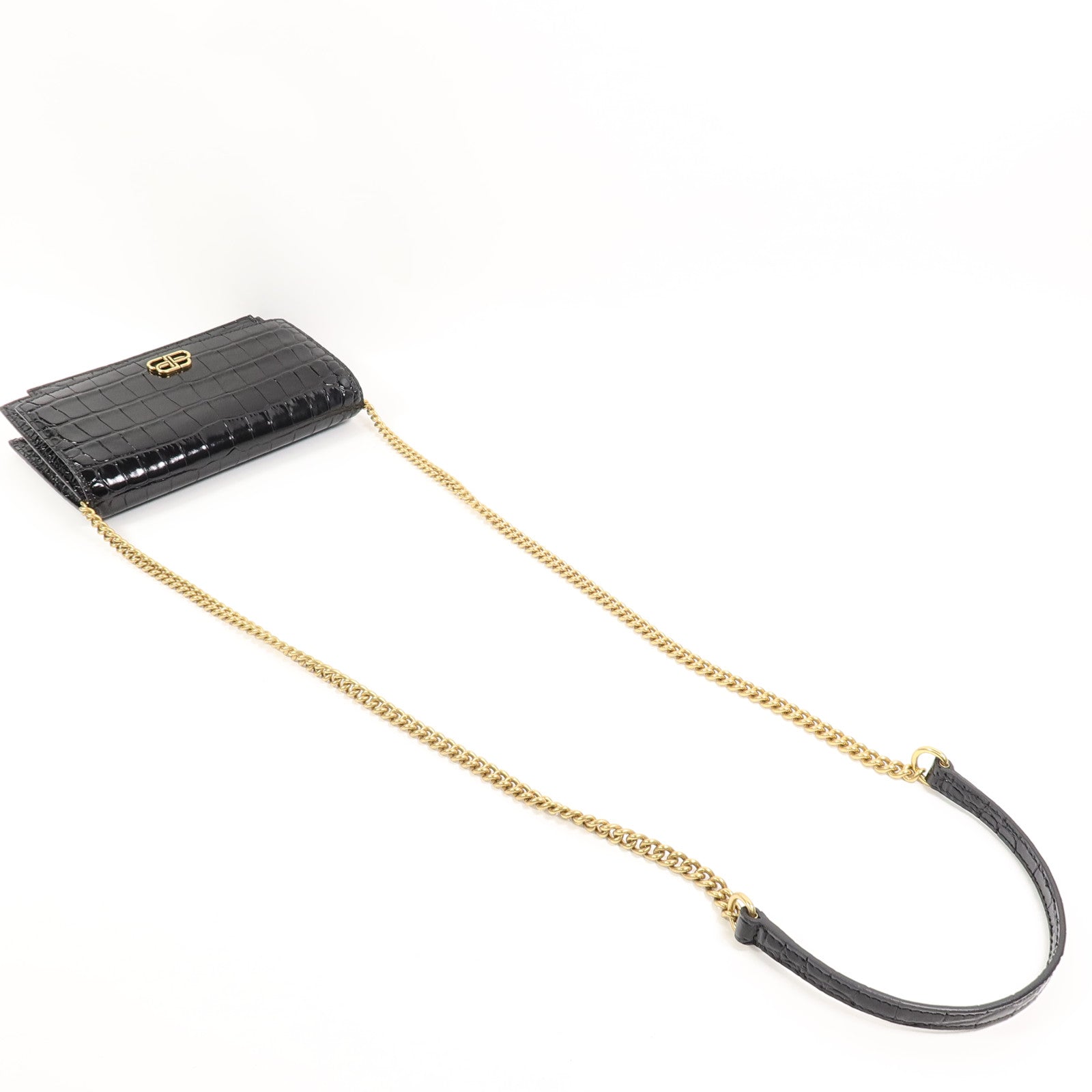 BALENCIAGA 牛皮皮革Chain Shoulder鏈帶肩背袋