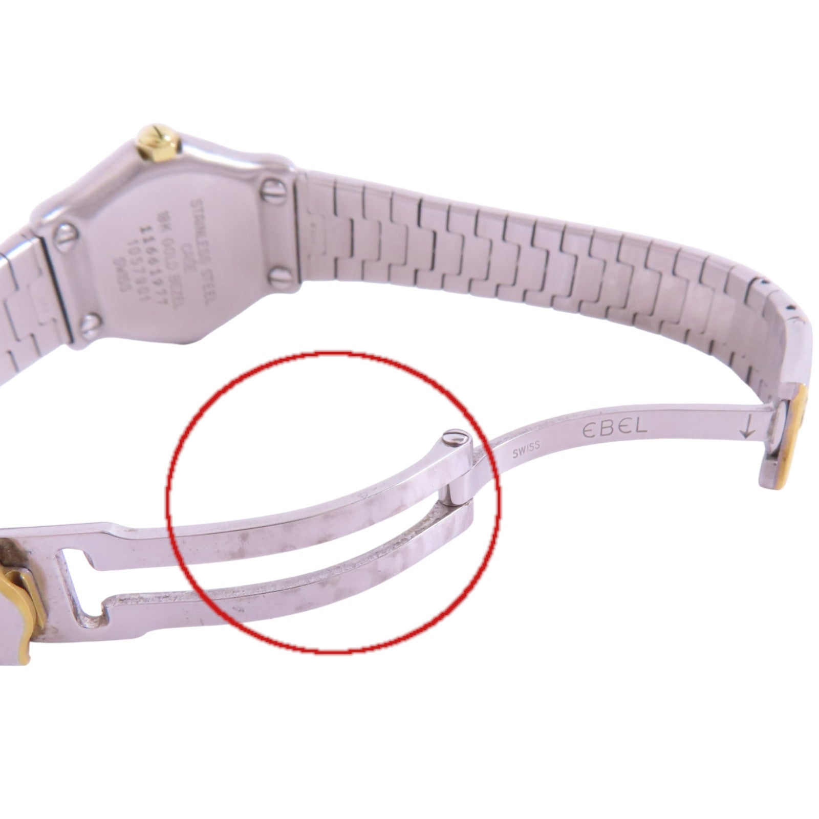 EBEL Ebel Sport Classic 1057901 Quartz Watch 18K Yellow Gold SS Diamond