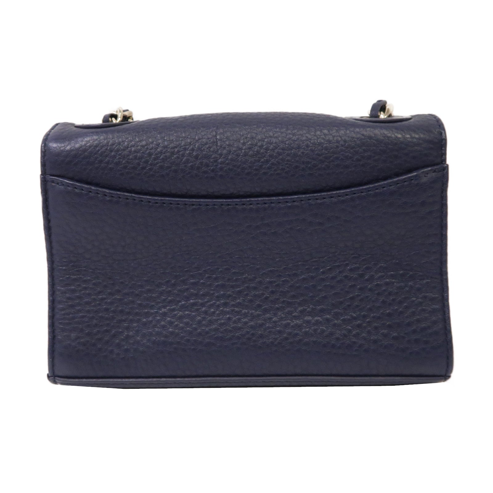 Tory Burch 牛皮皮革Chain Shoulder Bag金扣肩背袋深藍色