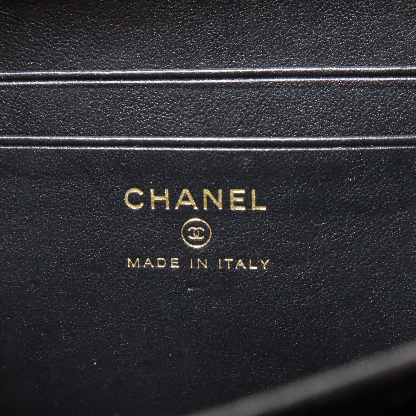 CHANEL 牛皮皮革Mini Vanity Case鏈帶肩背袋