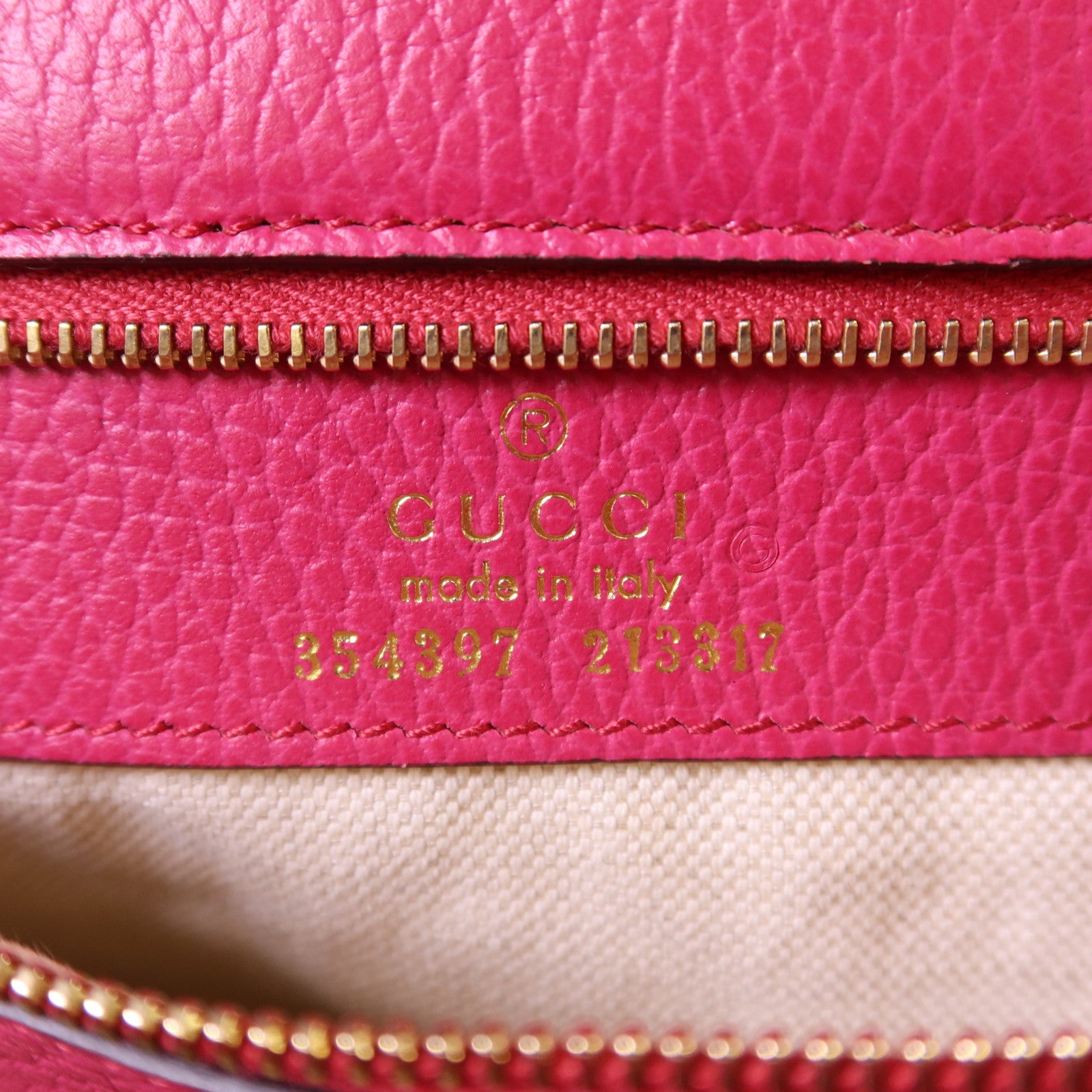 GUCCI 【激減優惠】牛皮皮革Shoulder Bag金扣肩背袋