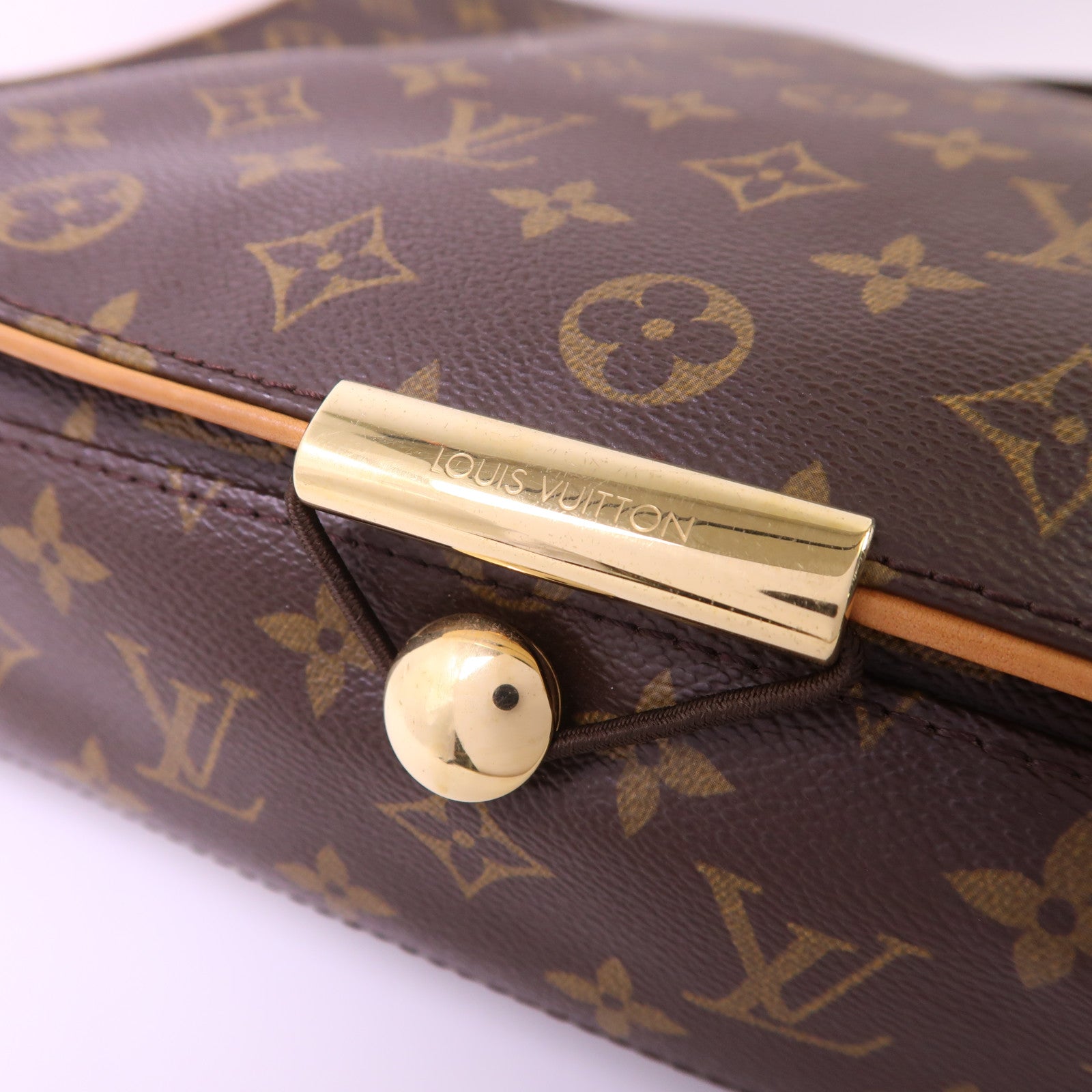 LOUIS VUITTON Monogram Abbesses金扣肩背袋棕色