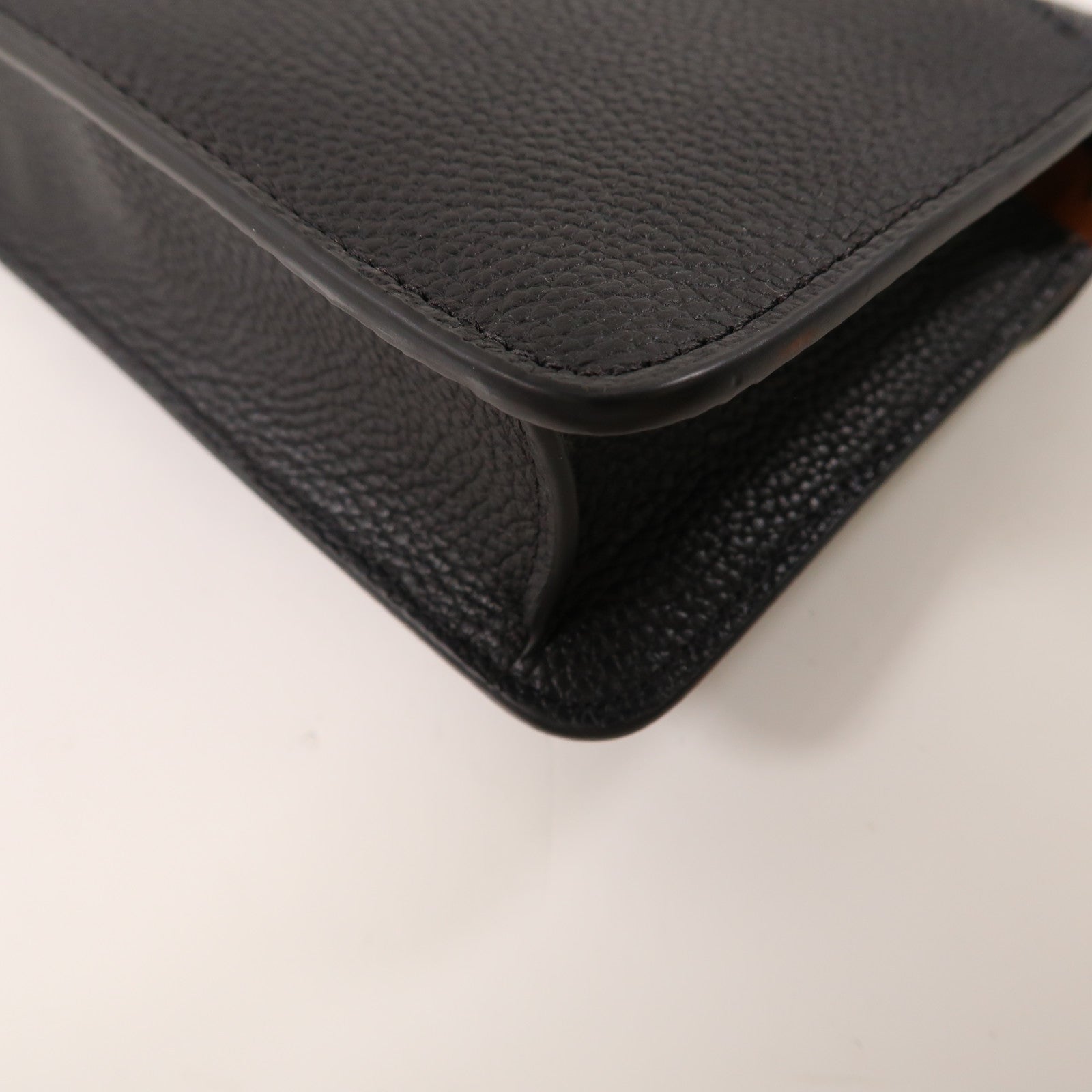 COACH 牛皮皮革Shoulder Bag金扣鏈帶肩背袋黑色