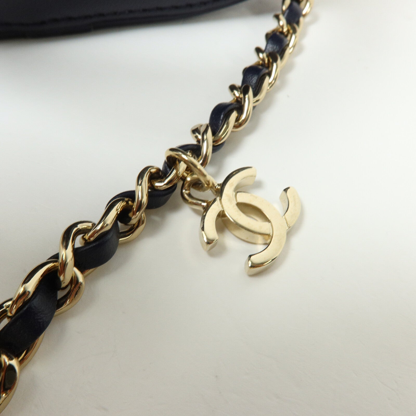 CHANEL 牛皮皮革Vanity Case鏈帶手挽肩背兩用袋