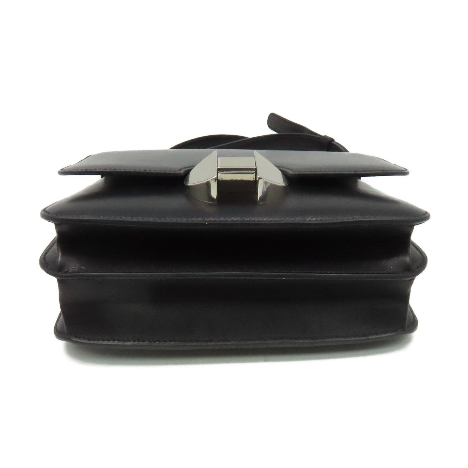 HERMES 【激減優惠】Evercolor皮革2002-20 Shoulder Bag銀扣肩背袋黑色