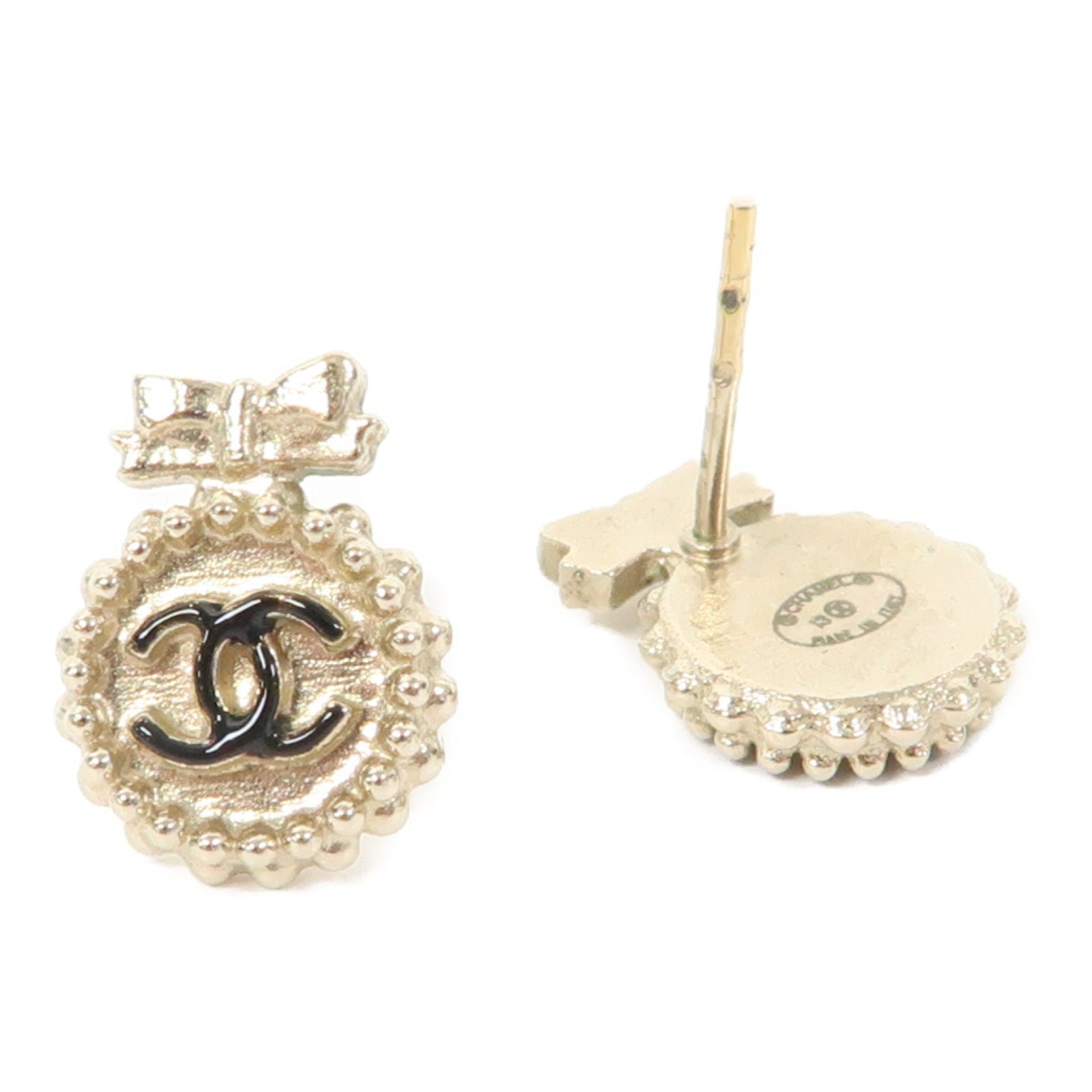 CHANEL 金屬Earrings耳環金色