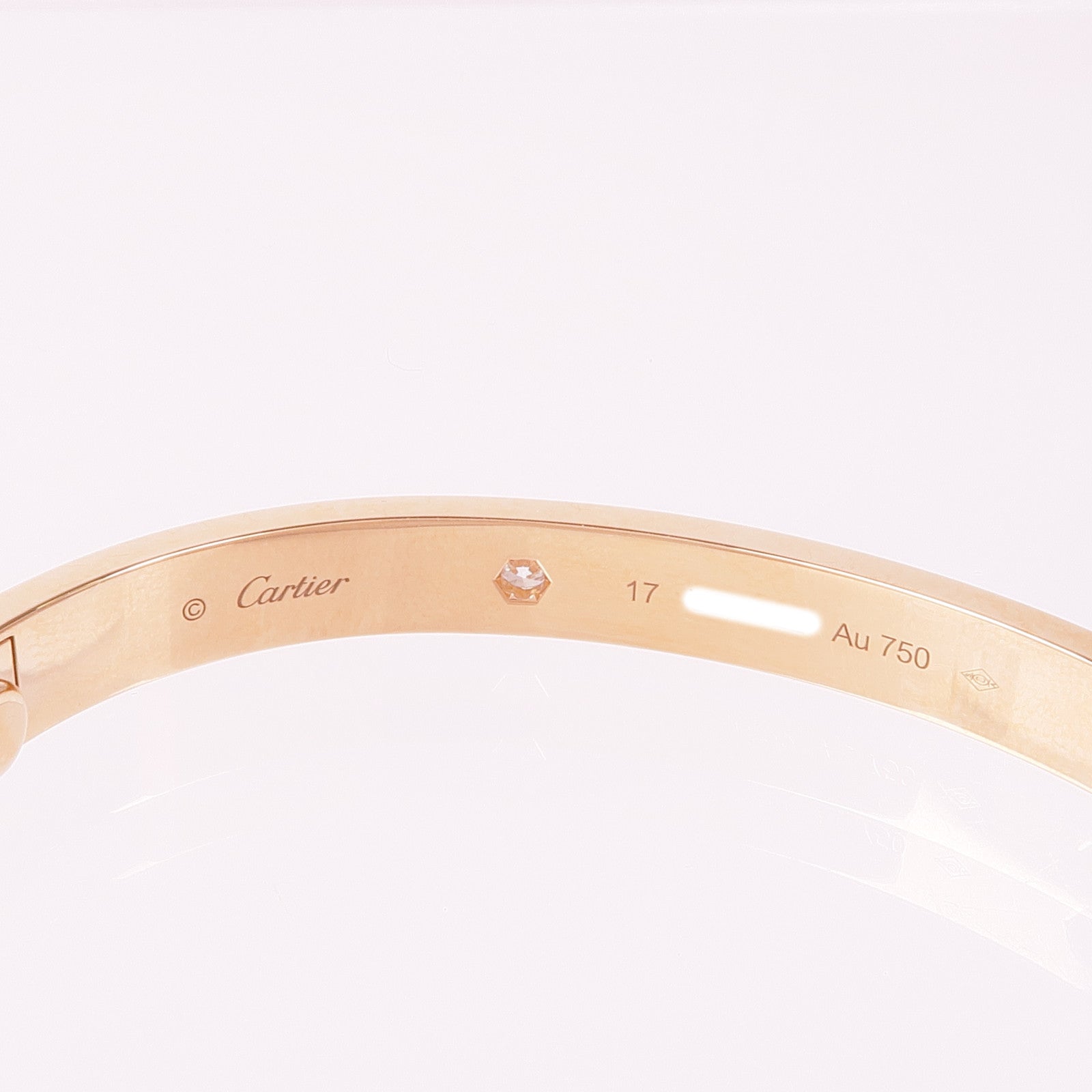 CARTIER 18K玫瑰金4 Diamonds Love Bracelet鑽石手鏈Cartier#17