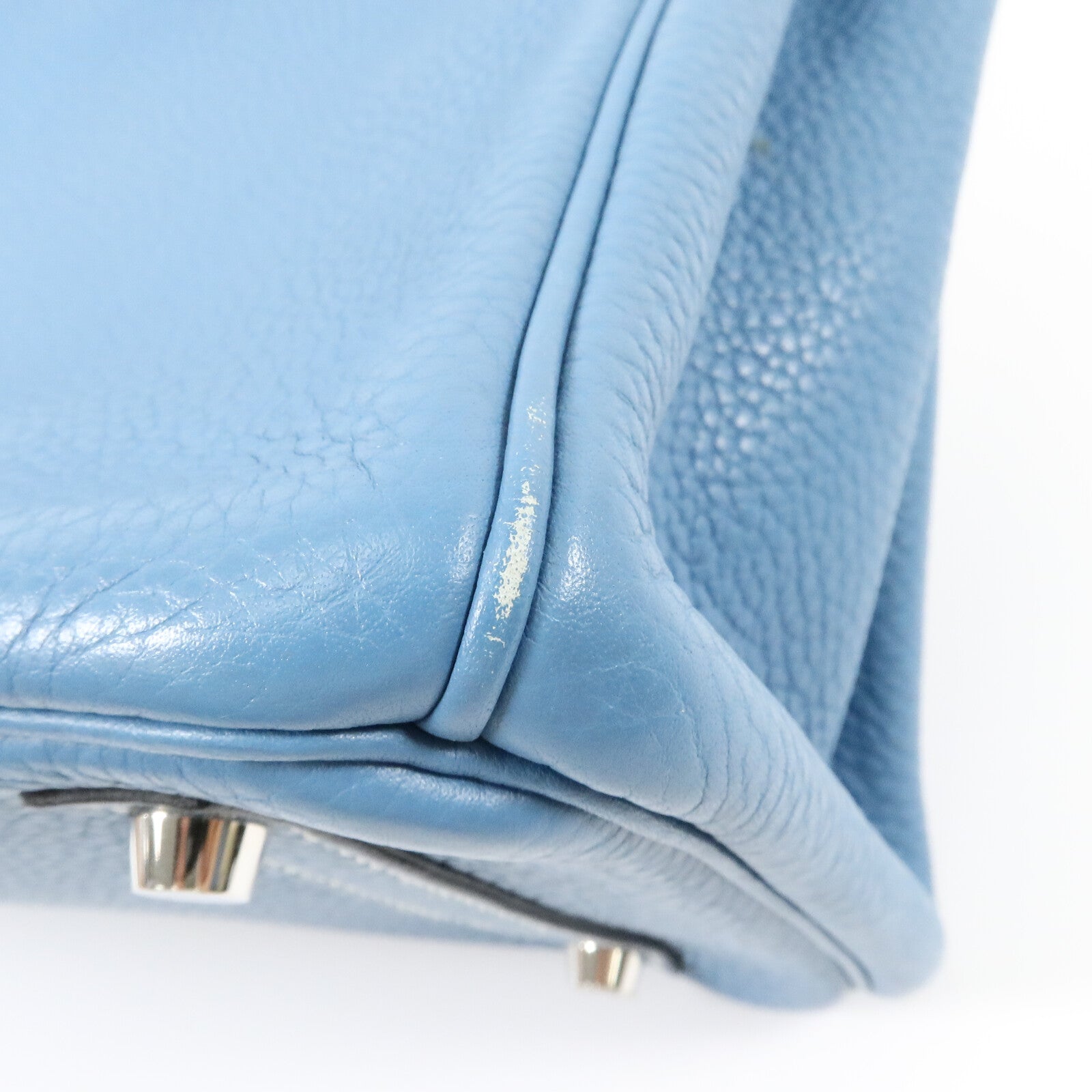 HERMES Togo皮革Birkin 30手挽袋Bleu Jean