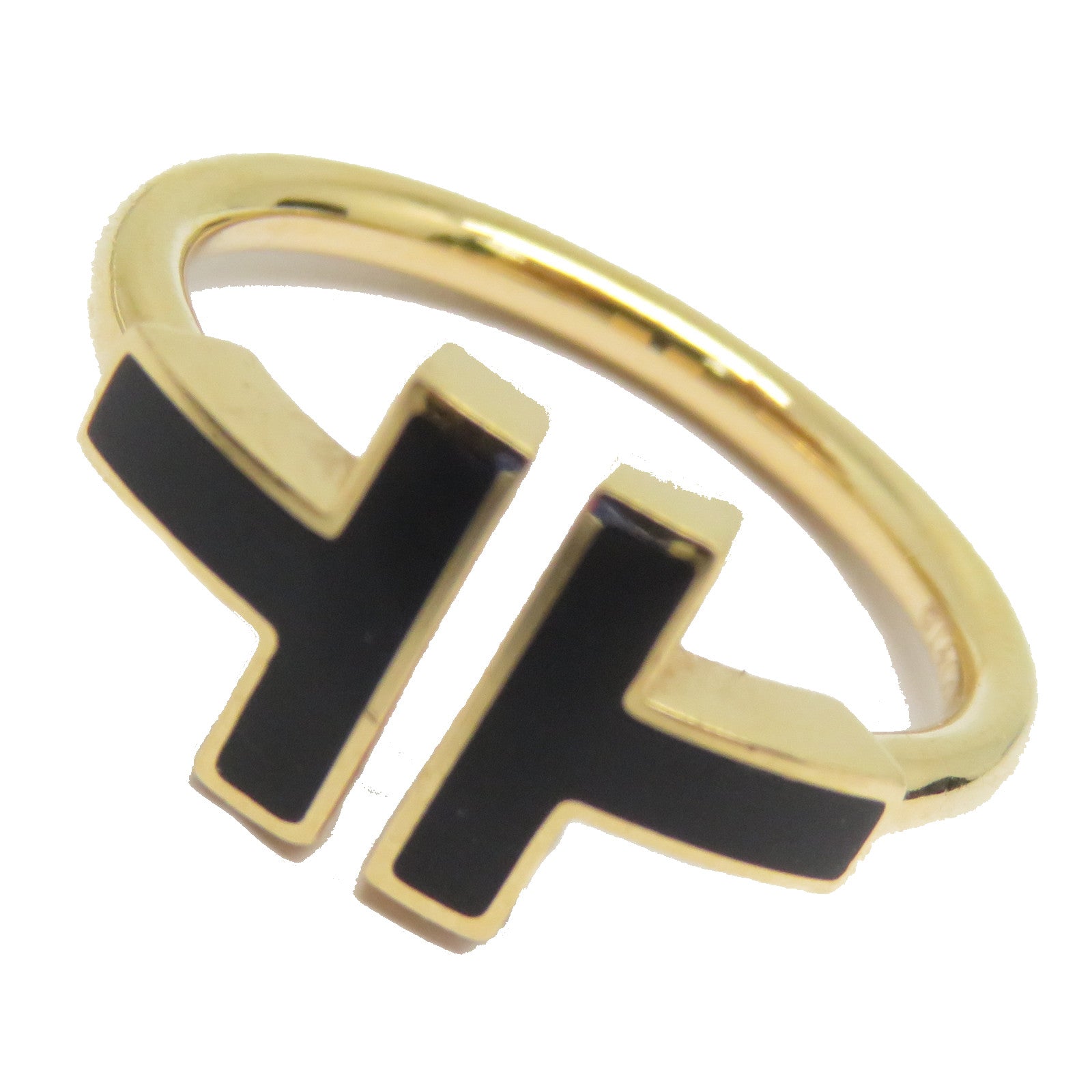 TIFFANY＆CO 【激減優惠】18K玫瑰金Black Onyx Wire Ring戒指US#6