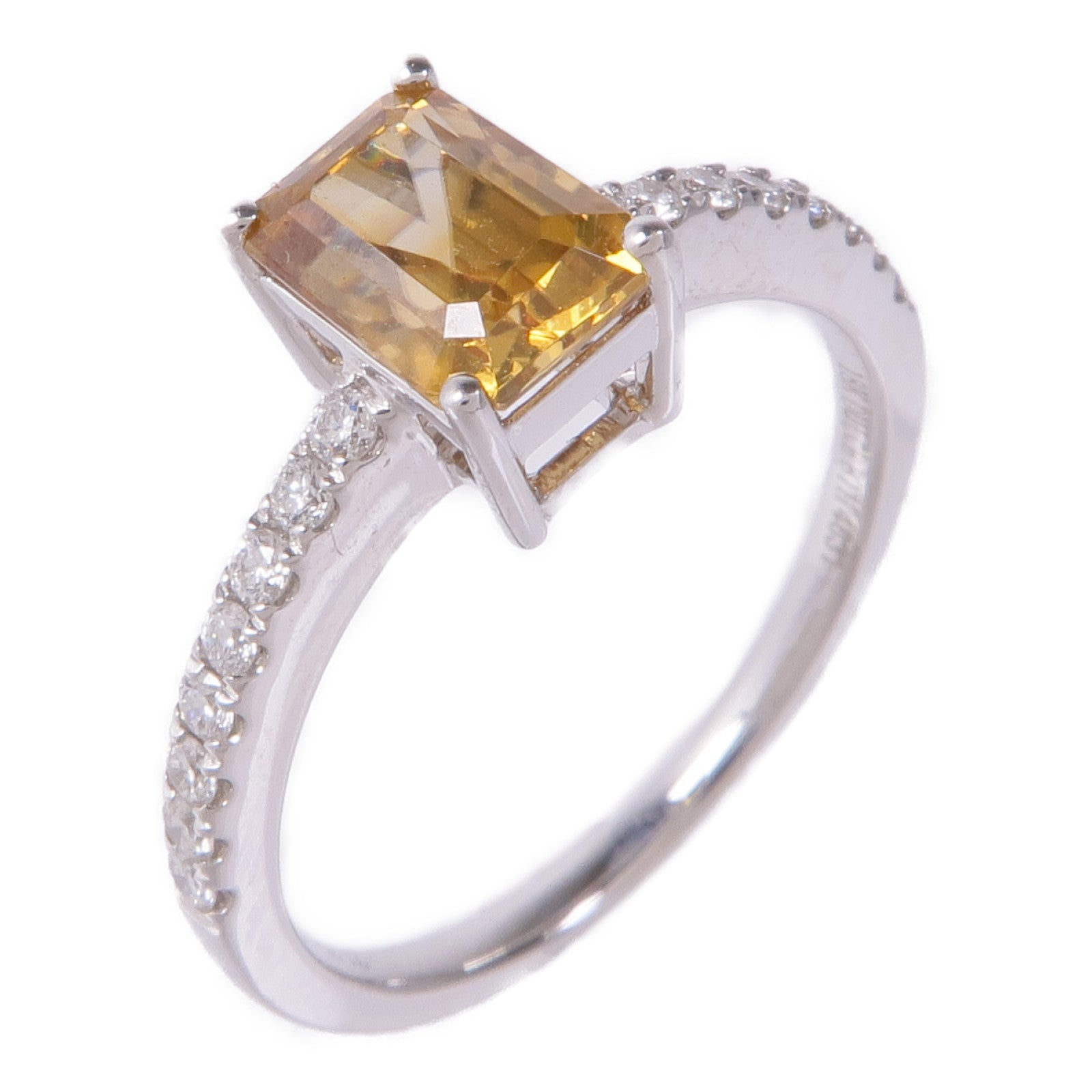 JEWELRY 18K白金Zircon/Diamond Ring鋯石/鑽石戒指US#6