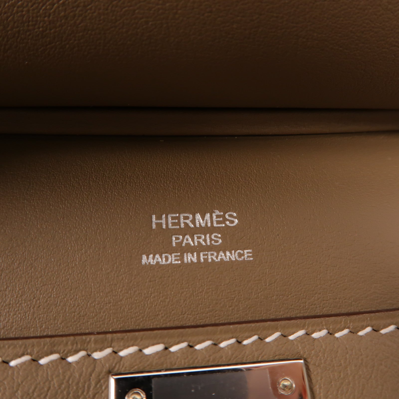 HERMES Swift皮革Jypsiere Mini肩背袋Etoupe