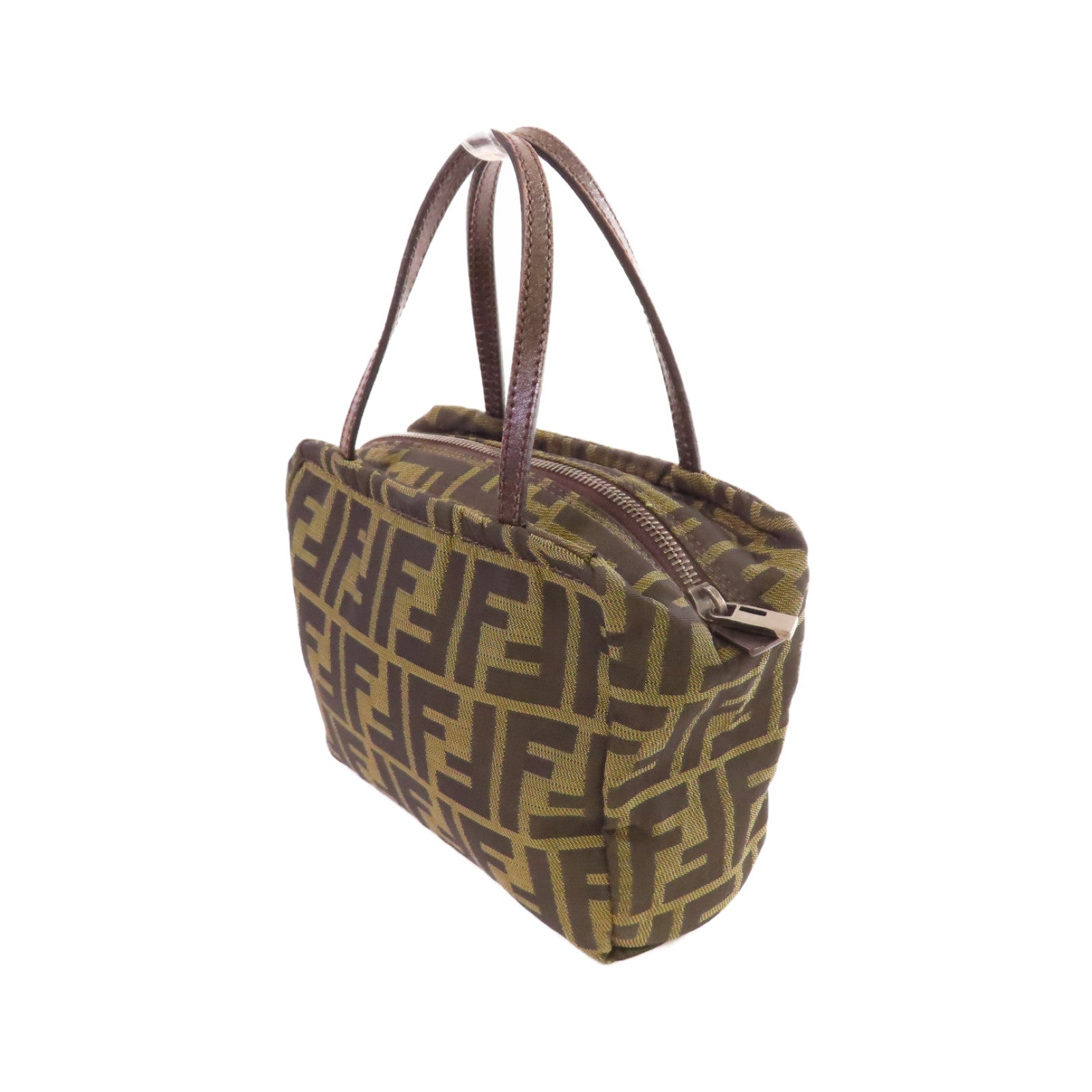 FENDI 帆布Zucchino Handbag手挽袋啡色