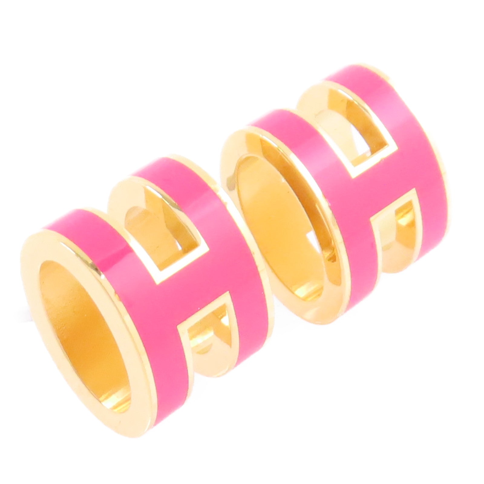 HERMES 金屬/琺瑯Pop H Earrings金扣耳環