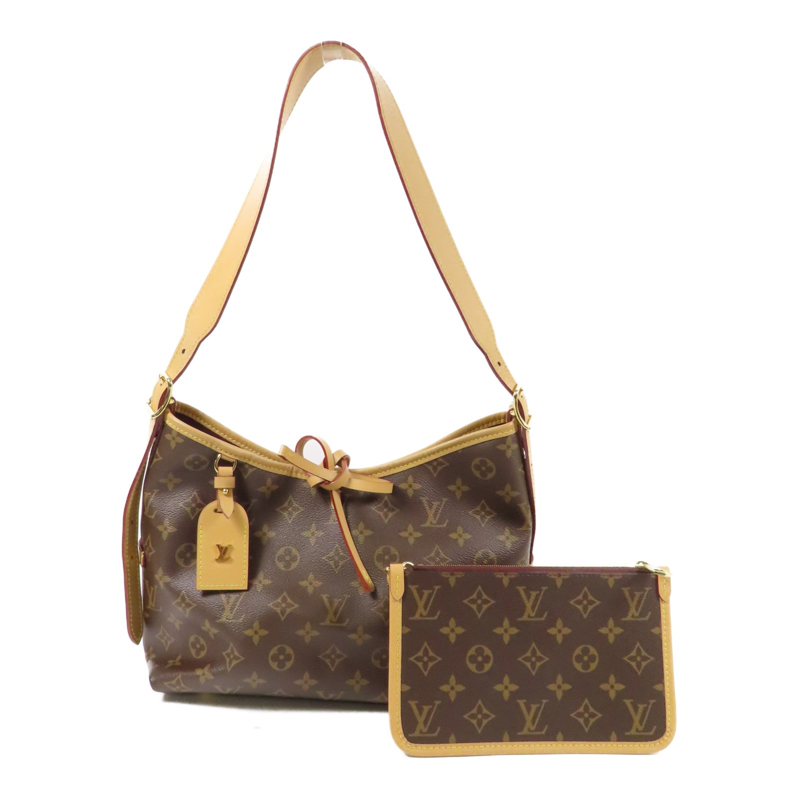 LOUIS VUITTON Monogram CarryAll PM金扣肩背袋
