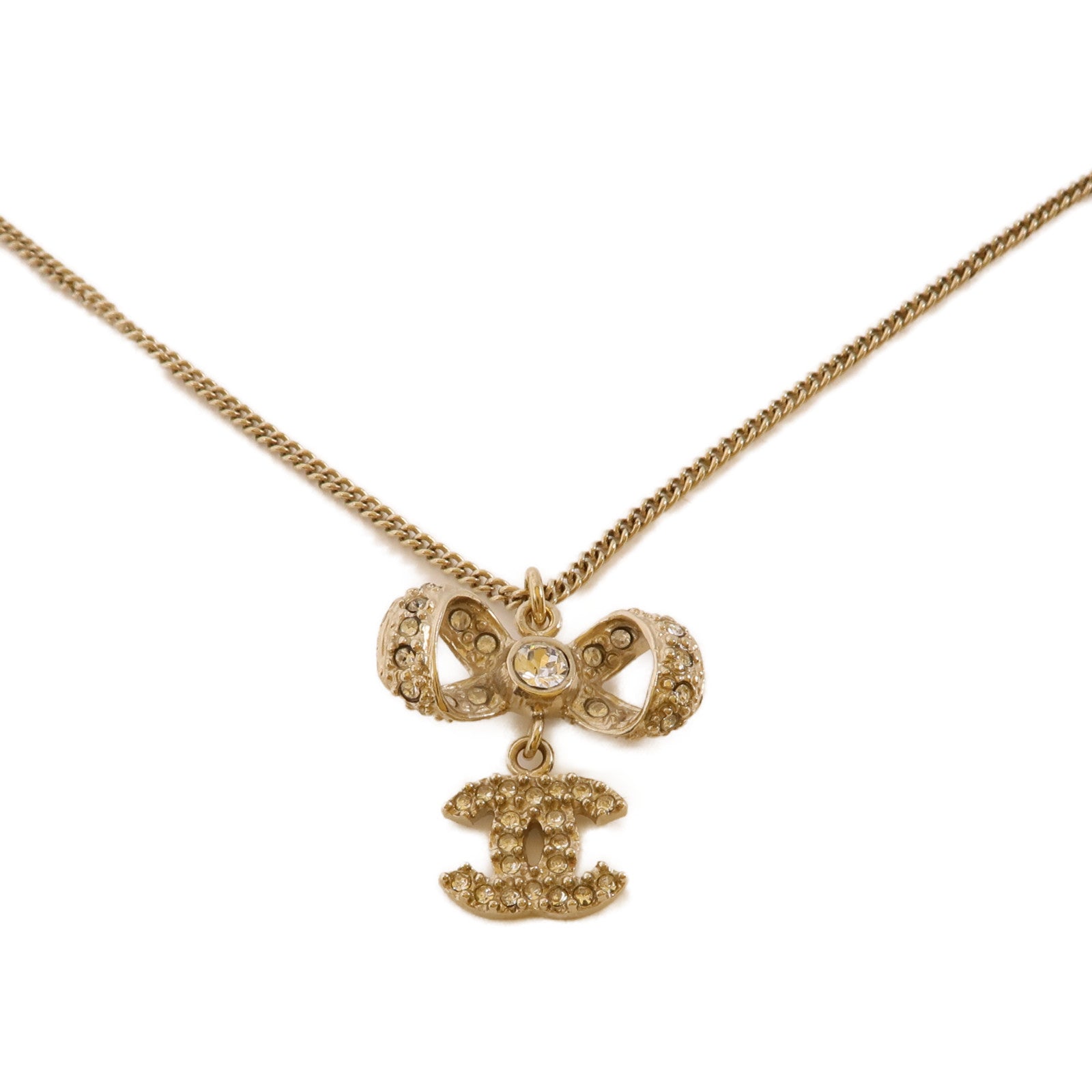 CHANEL PVC/金屬Necklace項鍊金色/透明