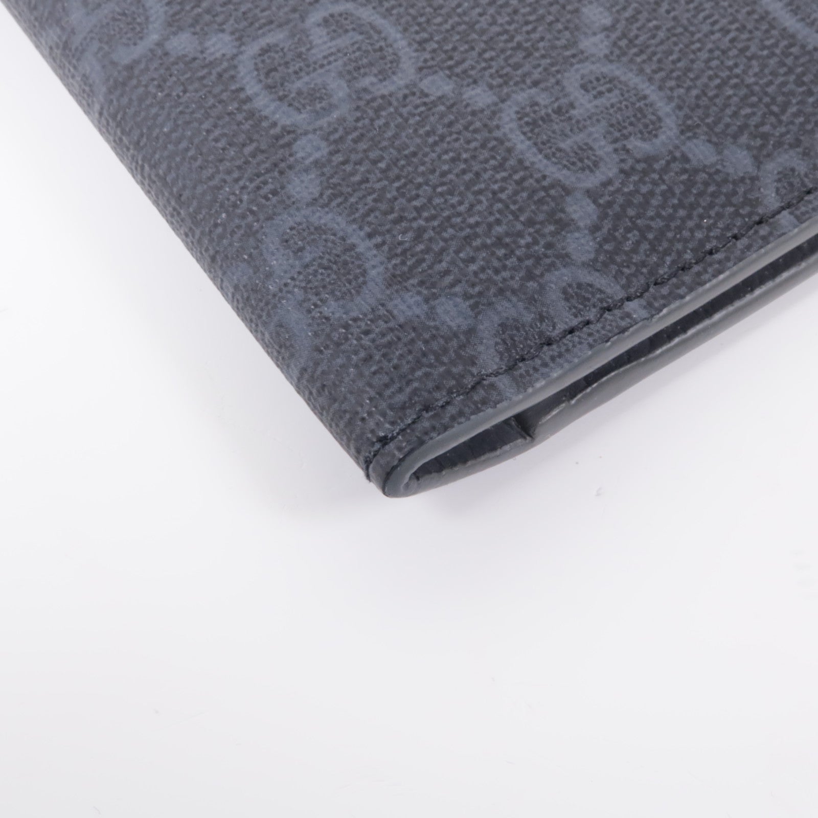 GUCCI 塗層帆布/皮革Grey Interior Bi-fold Wallet錢包