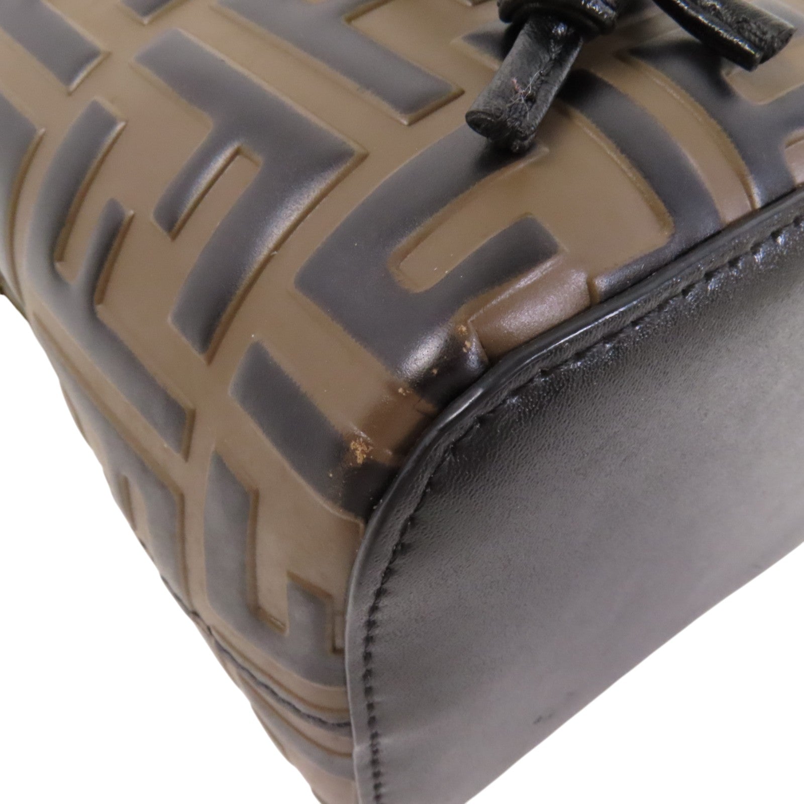 FENDI 牛皮皮革Mon Tresor Mini金扣手挽肩背兩用袋