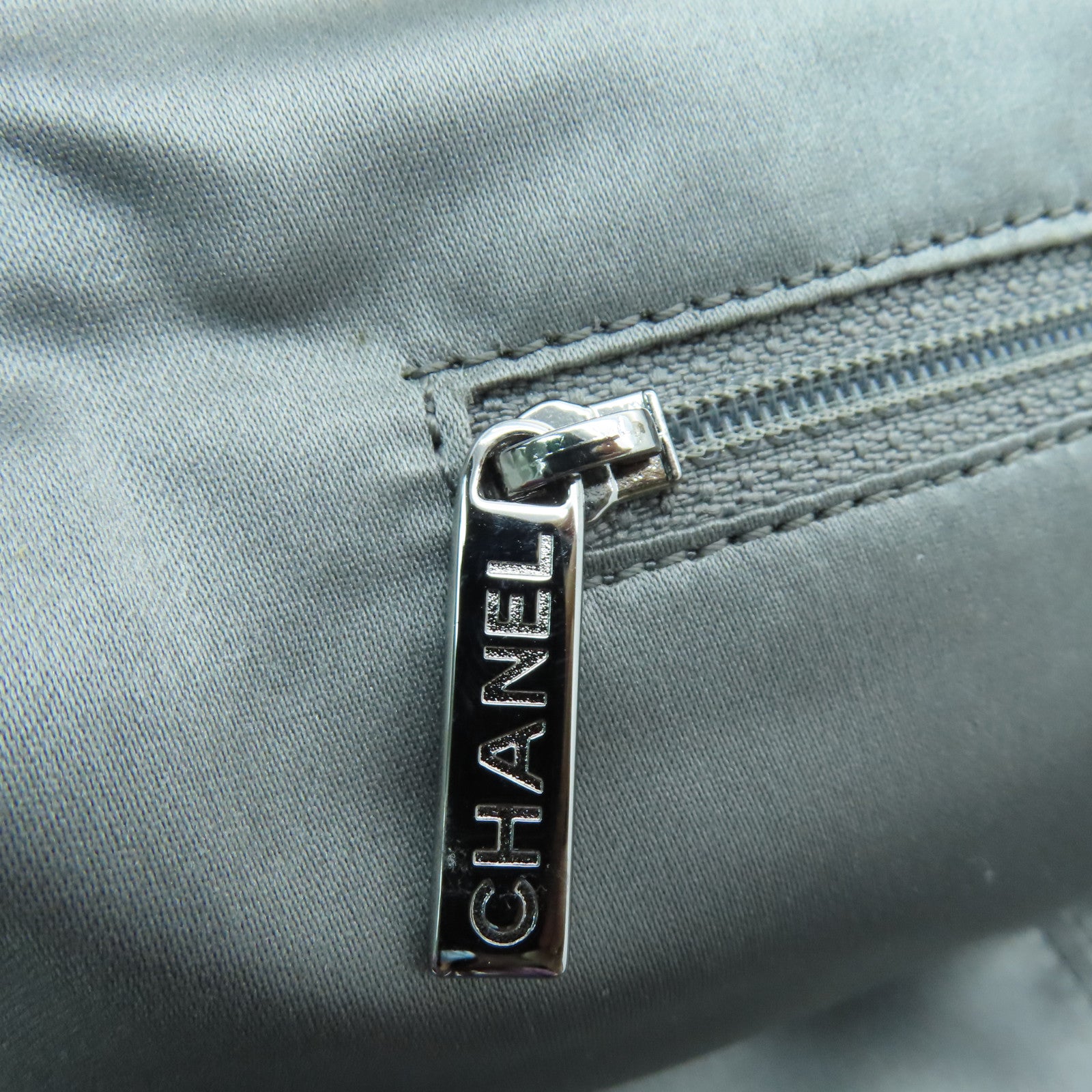 CHANEL horse hair Chain Shoulder Bag silver buckle chain shoulder bag black