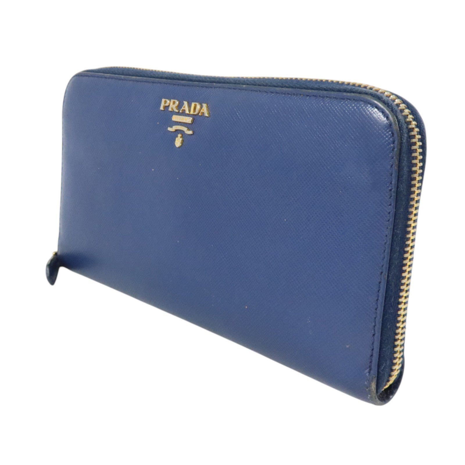 PRADA Saffiano皮革Zipper Long Wallet金扣長錢包