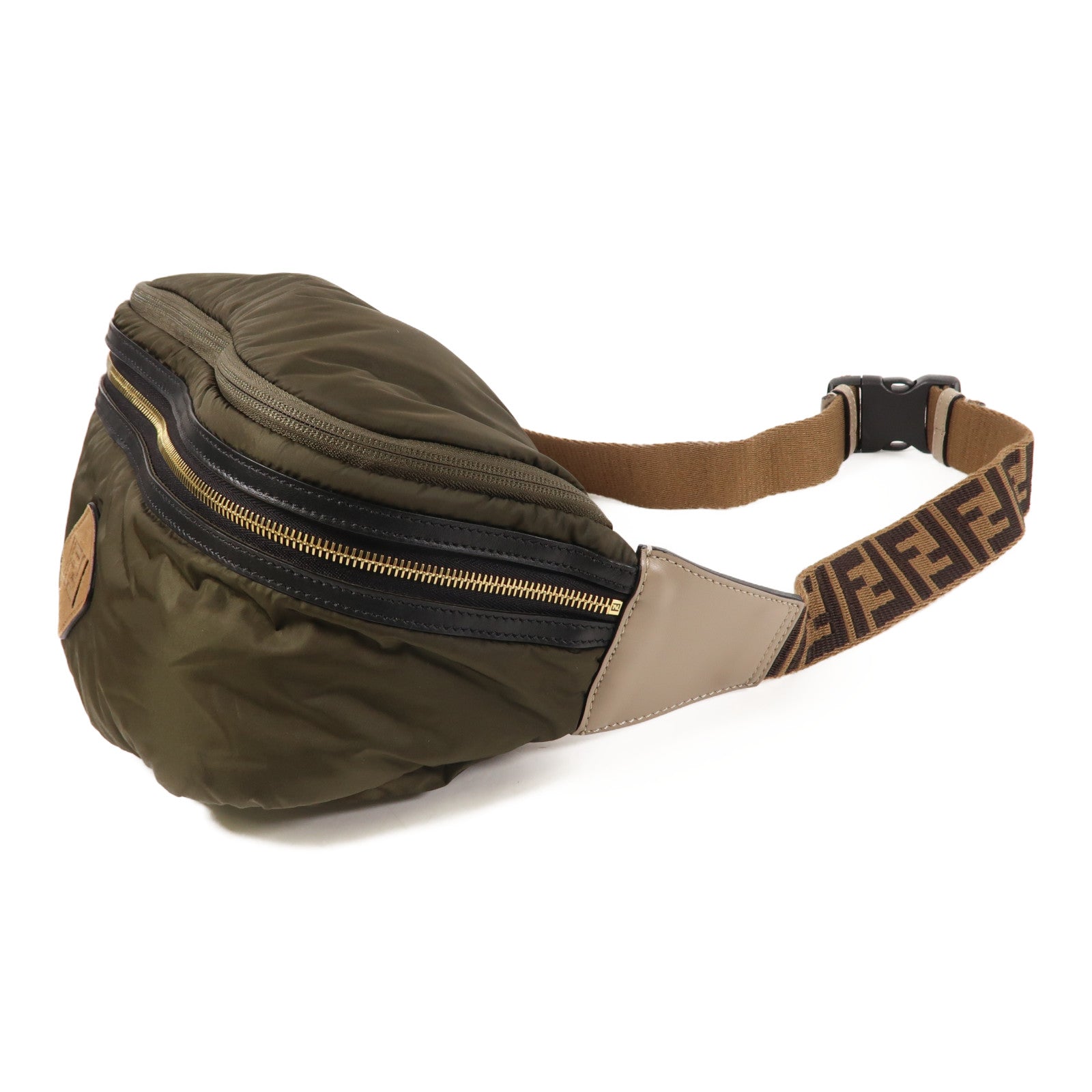 FENDI Waist Bag Backpack Nylon Brown