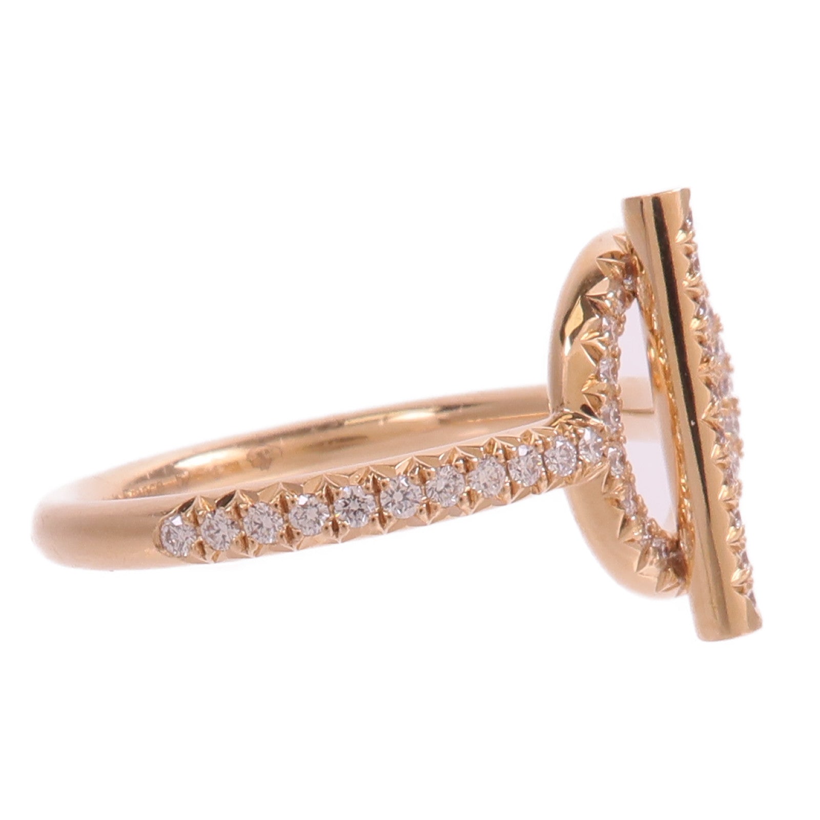 HERMES 18K玫瑰金Echappee Diamond Ring戒指