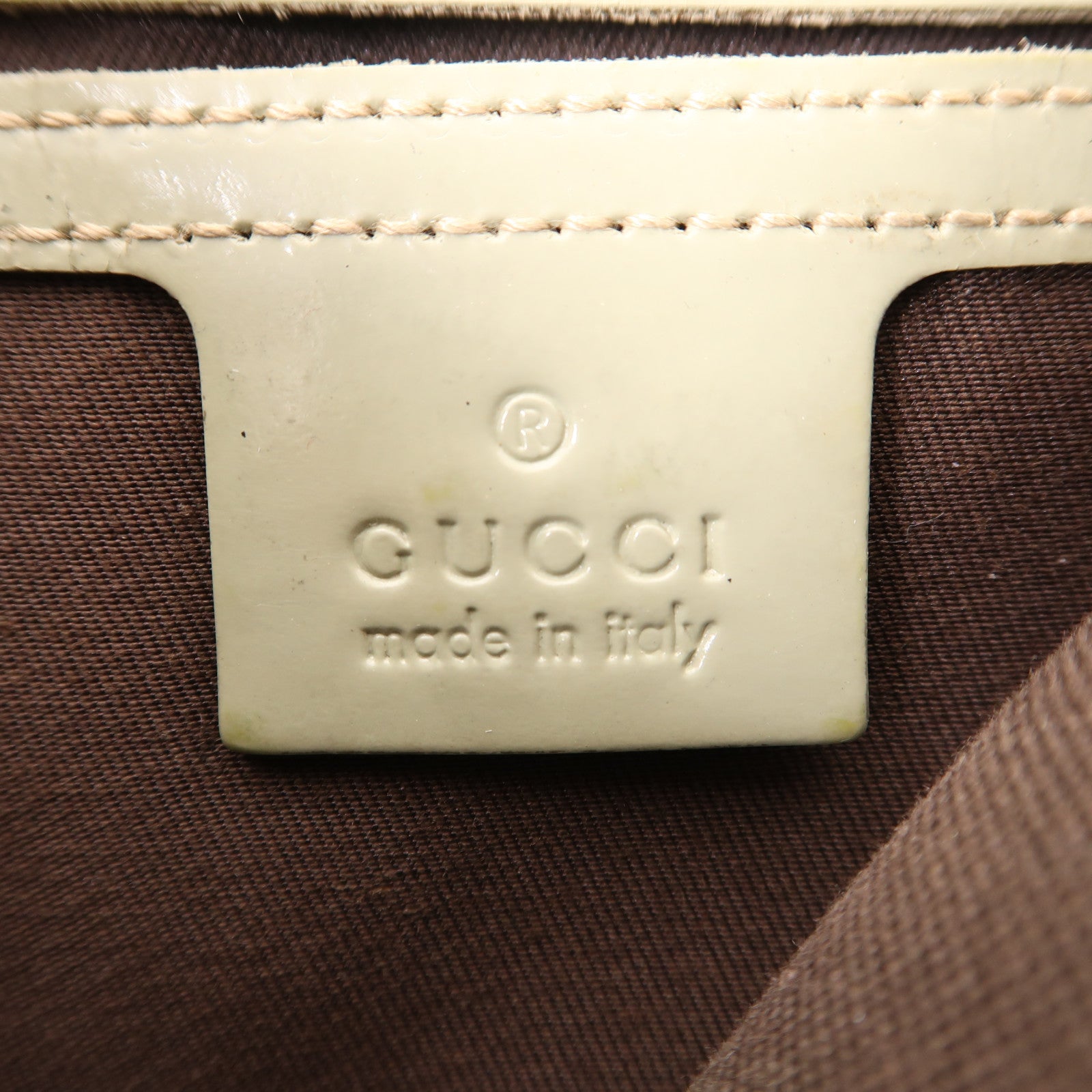 GUCCI 塗層帆布Shoulder Tote金扣肩背袋/手挽袋