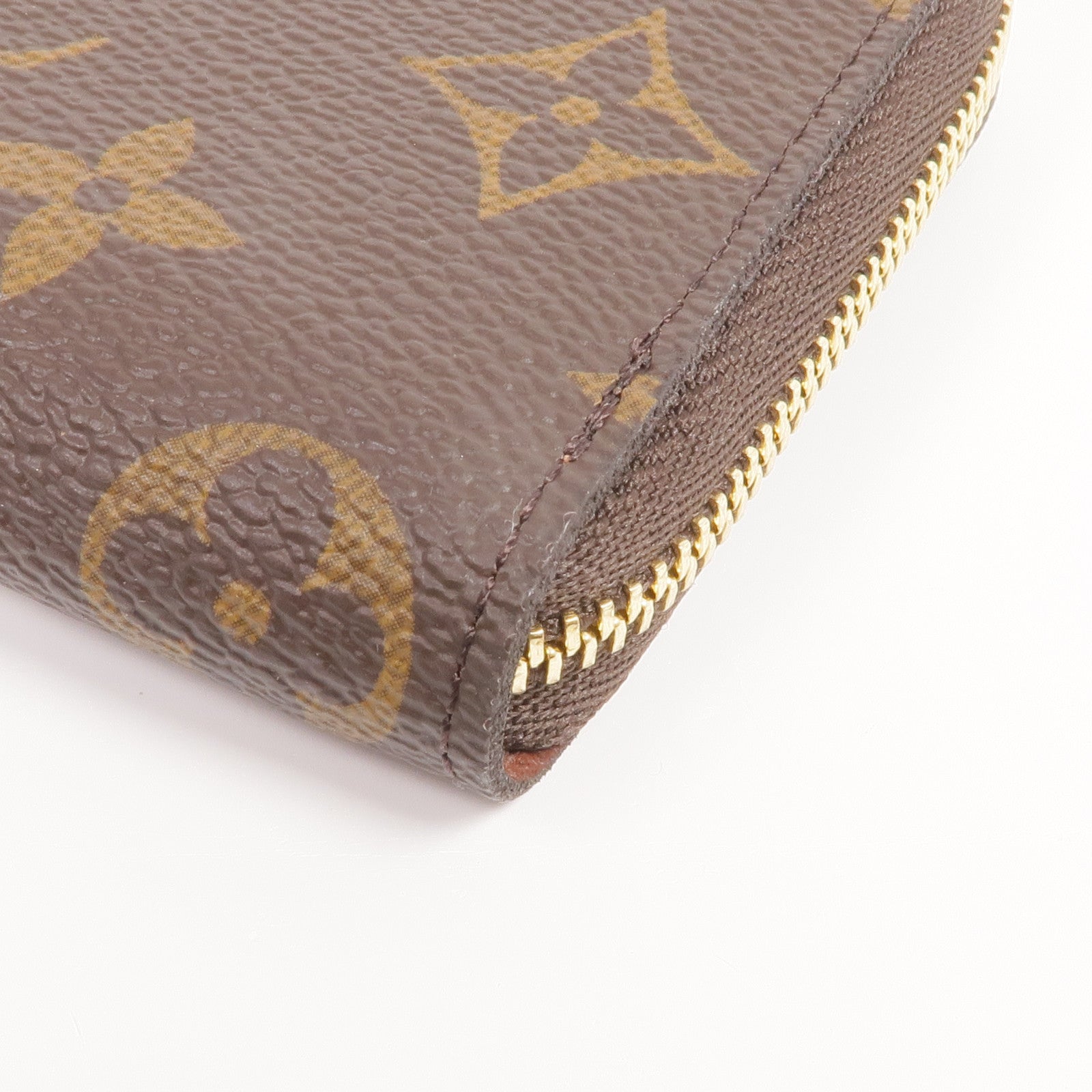 LOUIS VUITTON Monogram Zippy Coin Purse金扣零錢包棕色