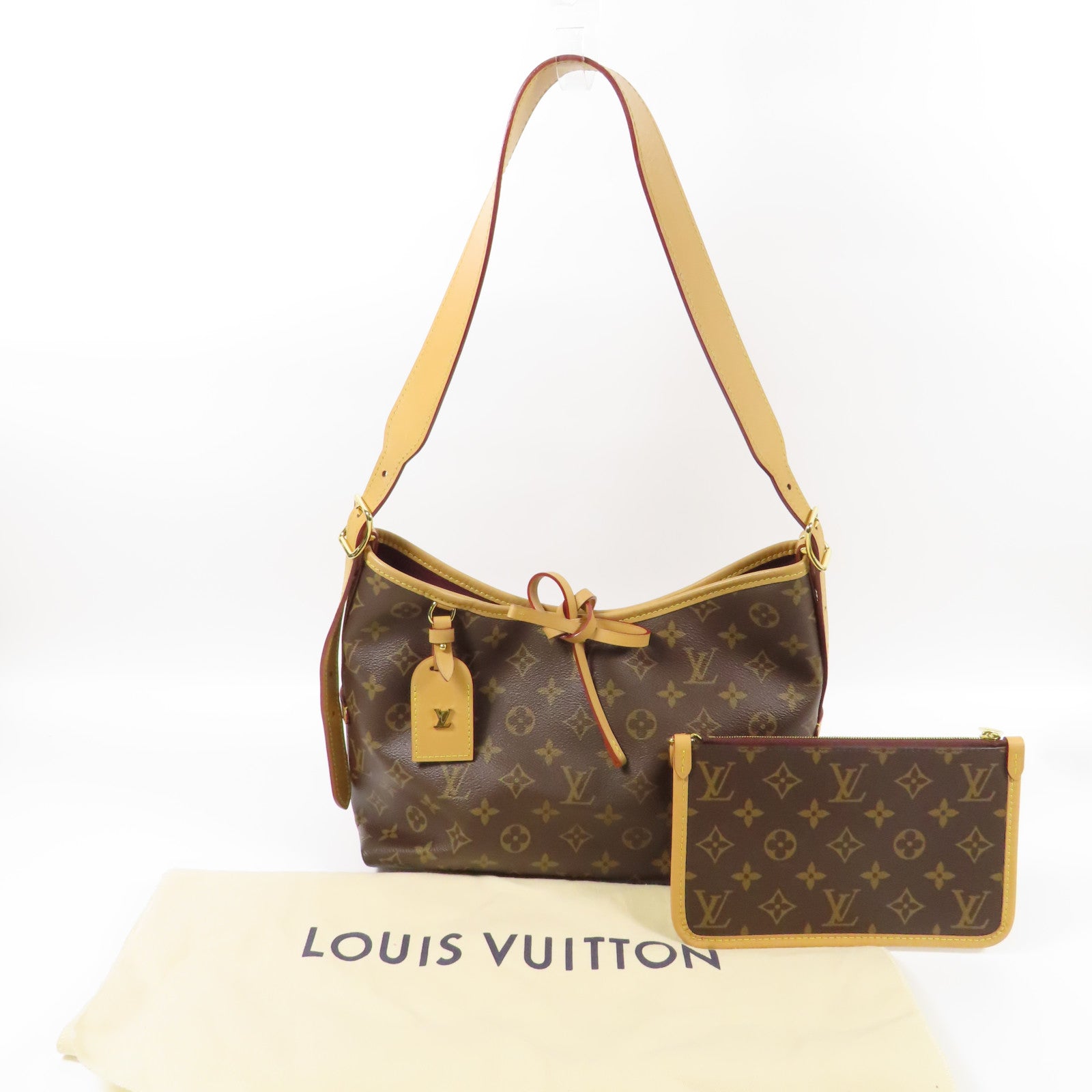 LOUIS VUITTON Monogram CarryAll PM金扣肩背袋