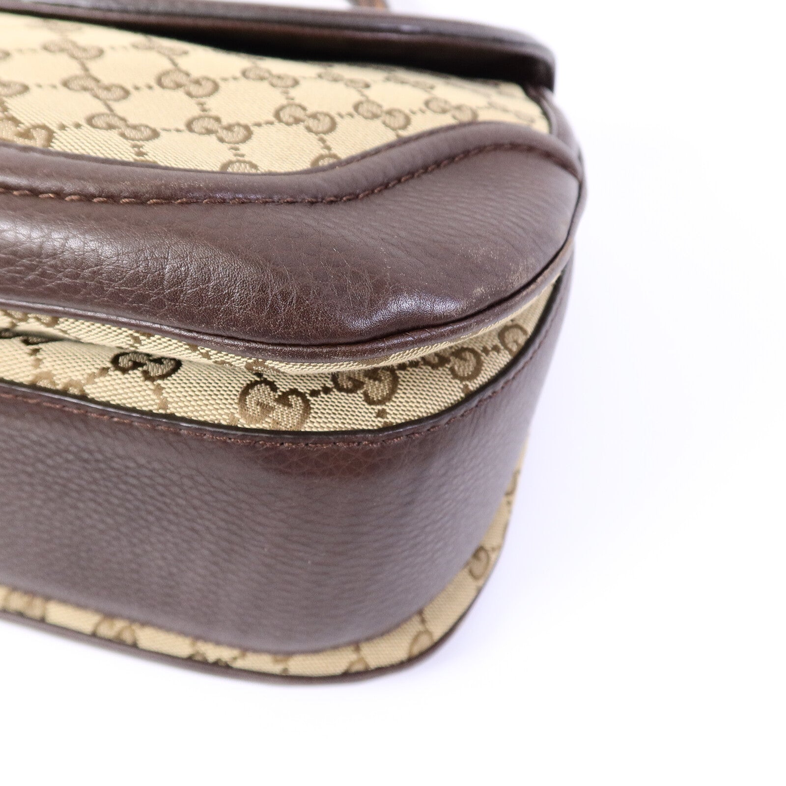 GUCCI 帆布Bamboo Top Handle手挽肩背兩用袋