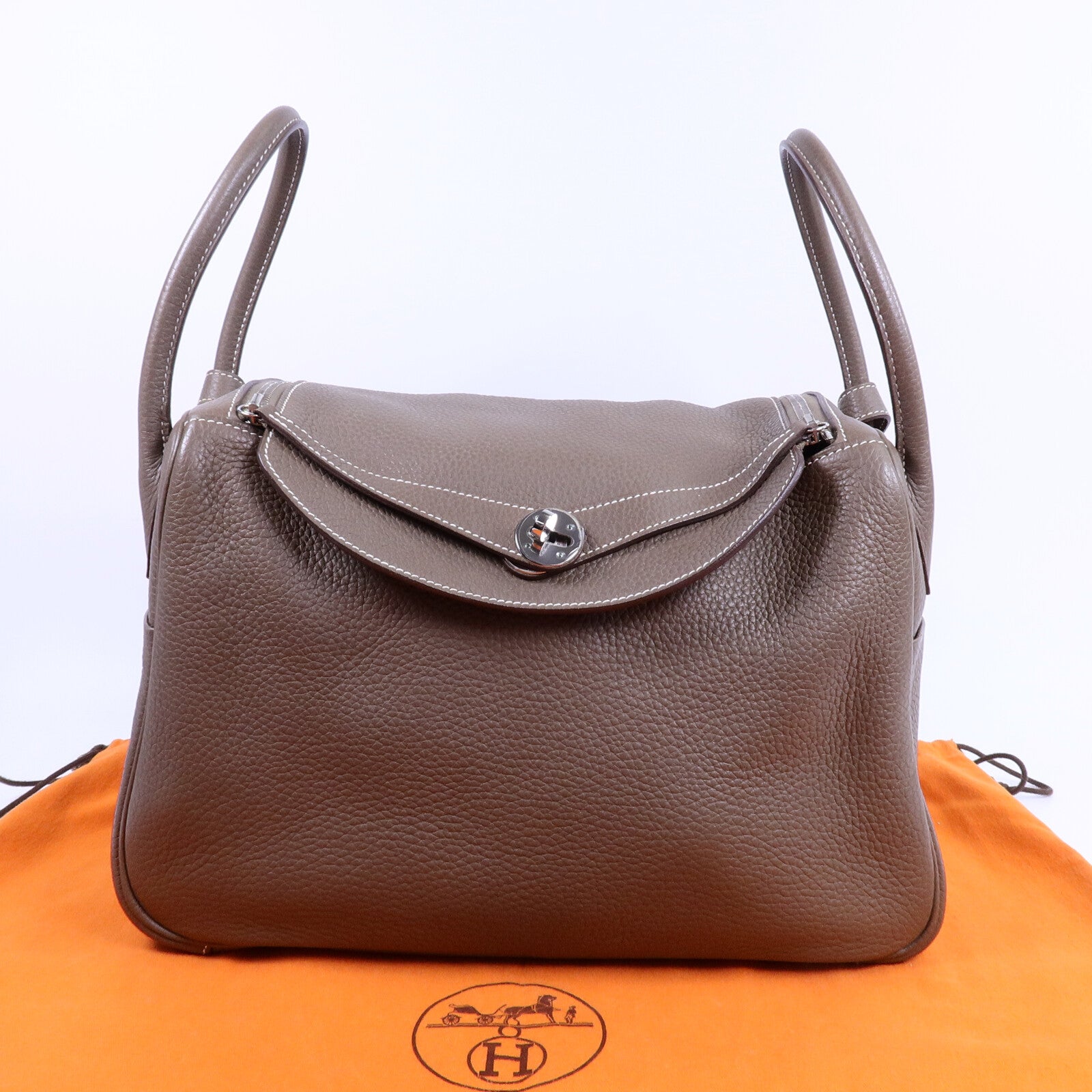 HERMES Clemence皮革Lindy 34手挽肩背兩用袋