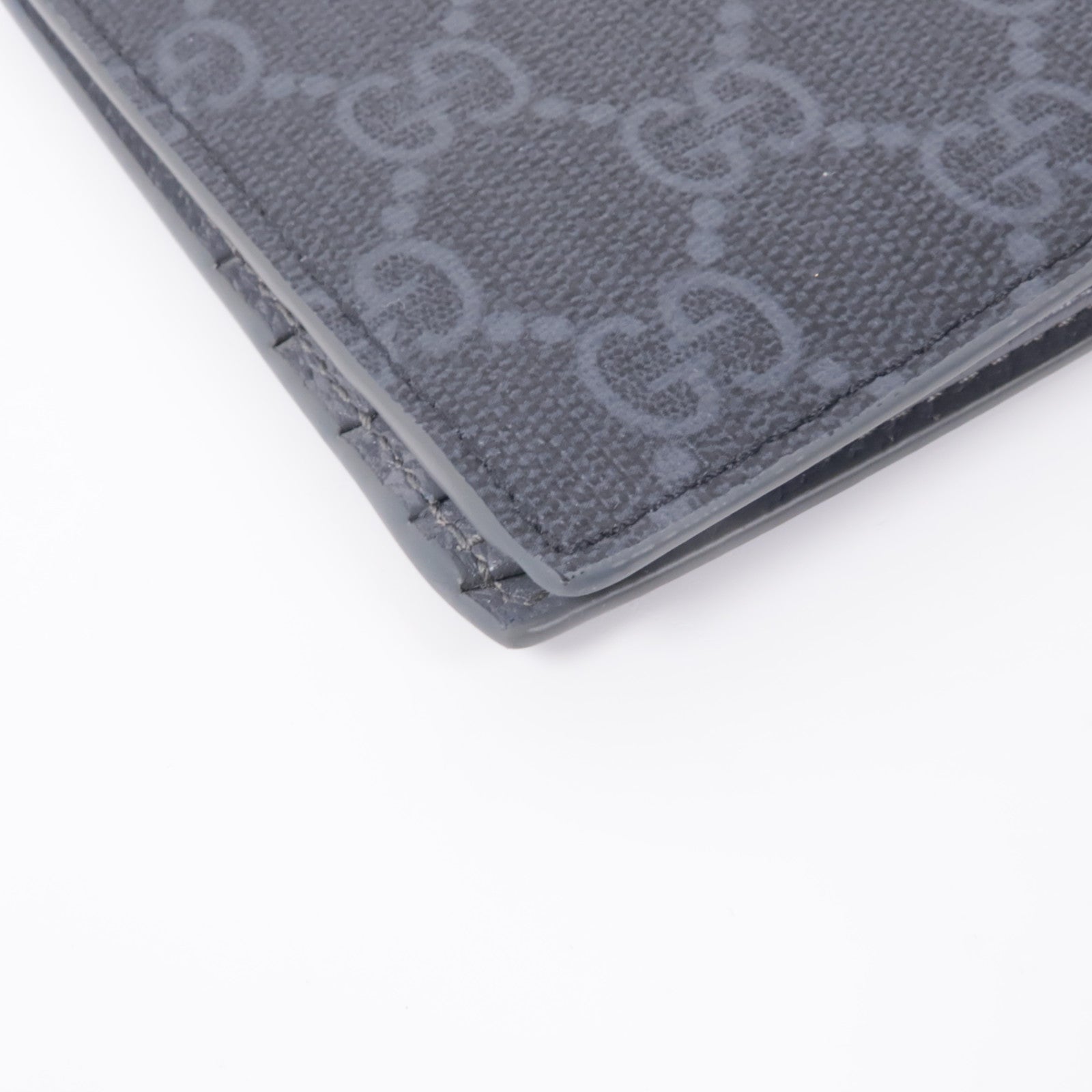 GUCCI 塗層帆布/皮革Grey Interior Bi-fold Wallet錢包