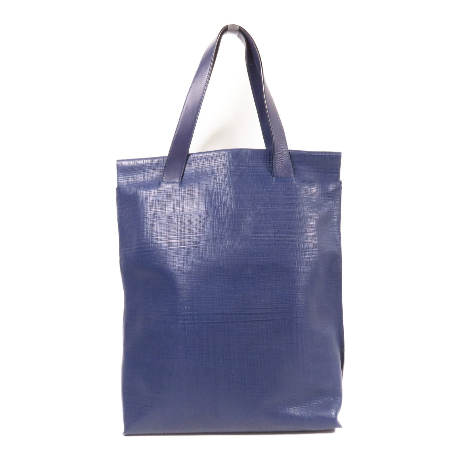 LOEWE 牛皮皮革Tote Bag金扣手挽袋深藍色